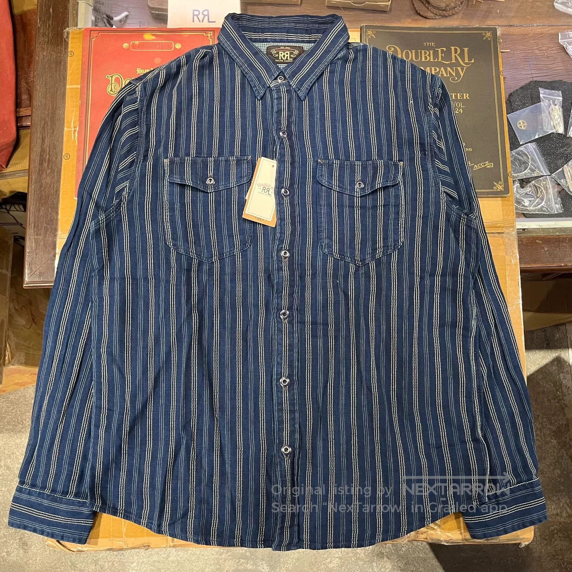 RRL Ralph Lauren RRL Double RL Striped Shirt. Size US L / EU 52-54 / 3 - 2 Thumbnail