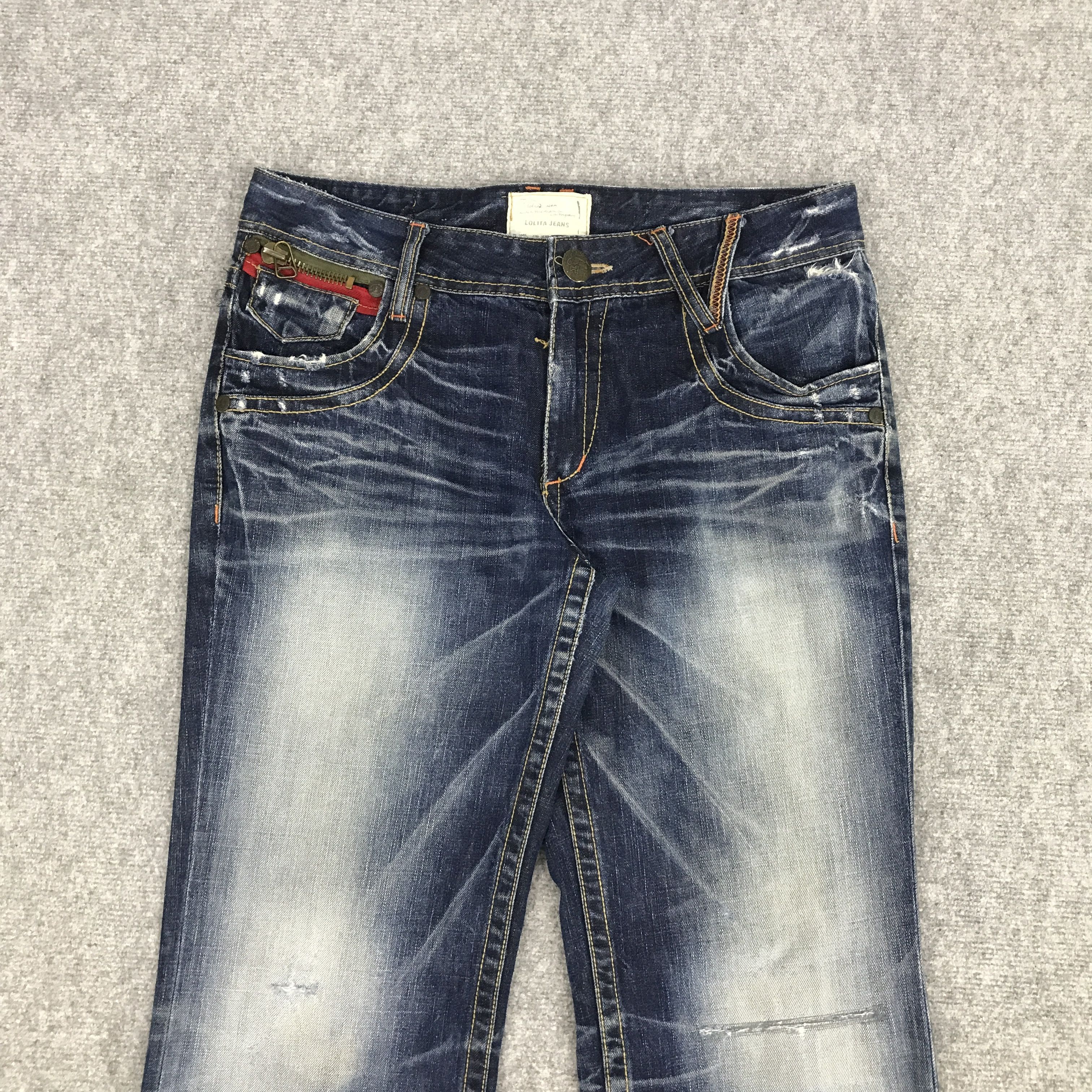 Japanese Brand JAPAN STYLE LOLITA DISTRESSED DENIM JEAN Size US 34 / EU 50 - 2 Thumbnail