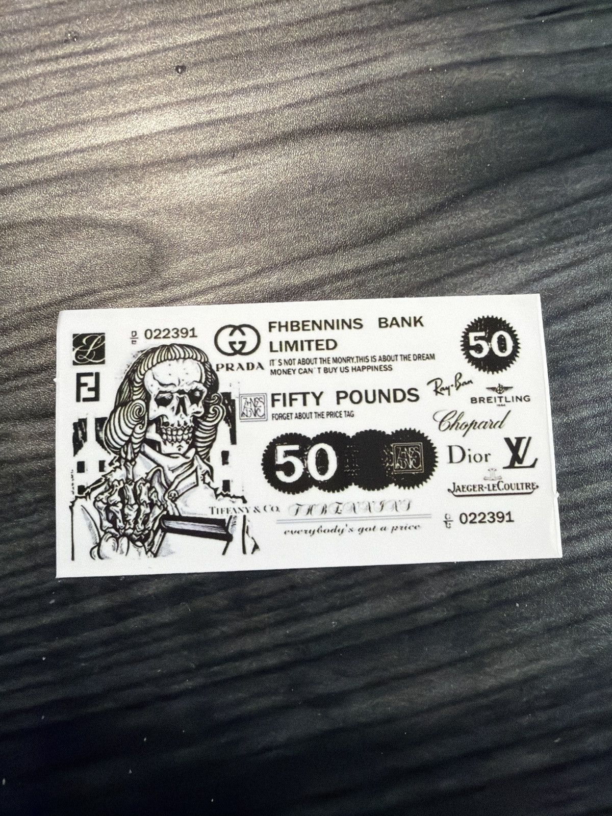 Gucci Millionaire’s Bookmark Fifty-Pound Note Sticker Size ONE SIZE - 1 Thumbnail