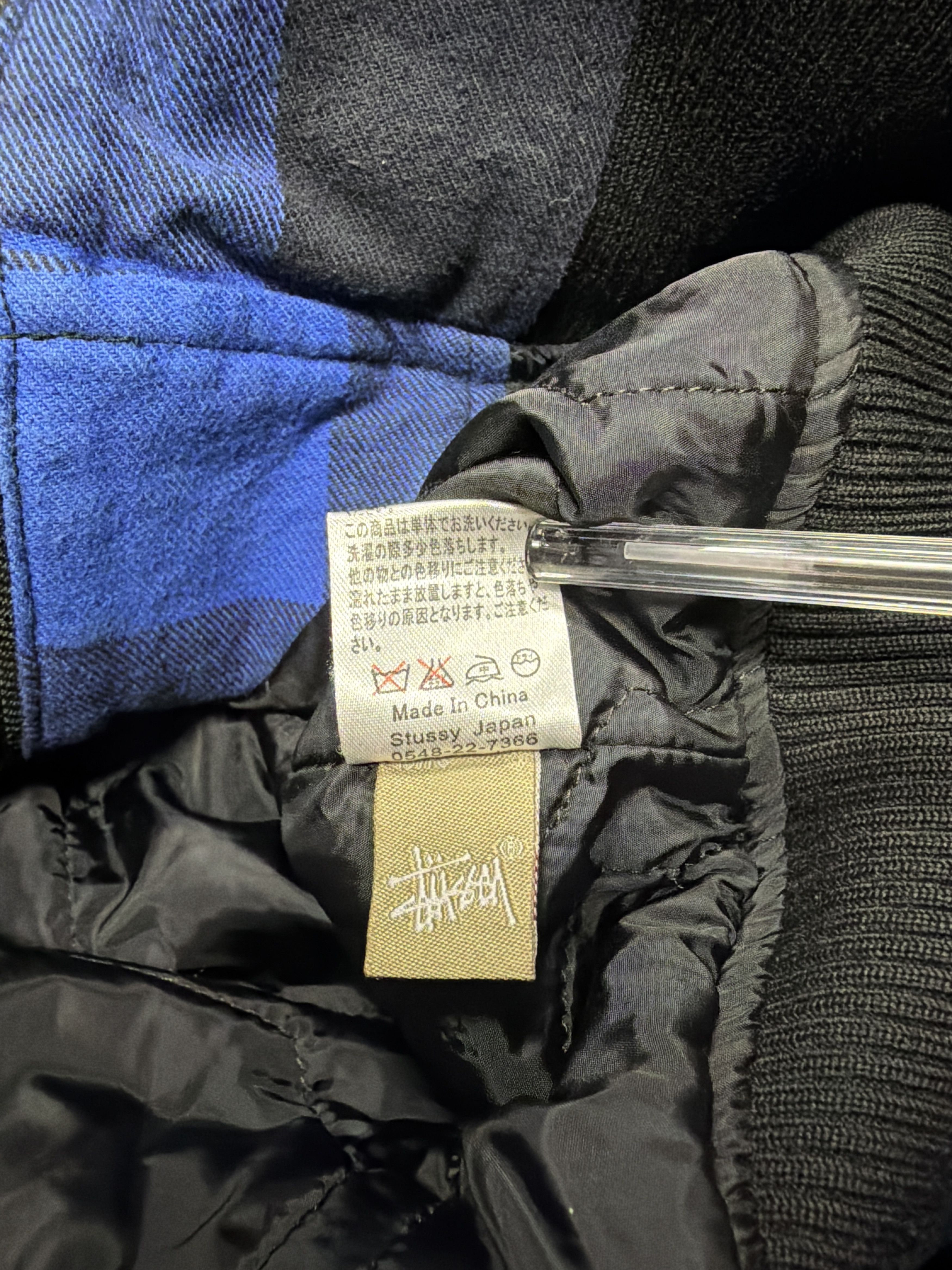 Stussy Vintage Stussy Chequered Zip Up Workwear Jacket Blue - Large Size US L / EU 52-54 / 3 - 6 Thumbnail
