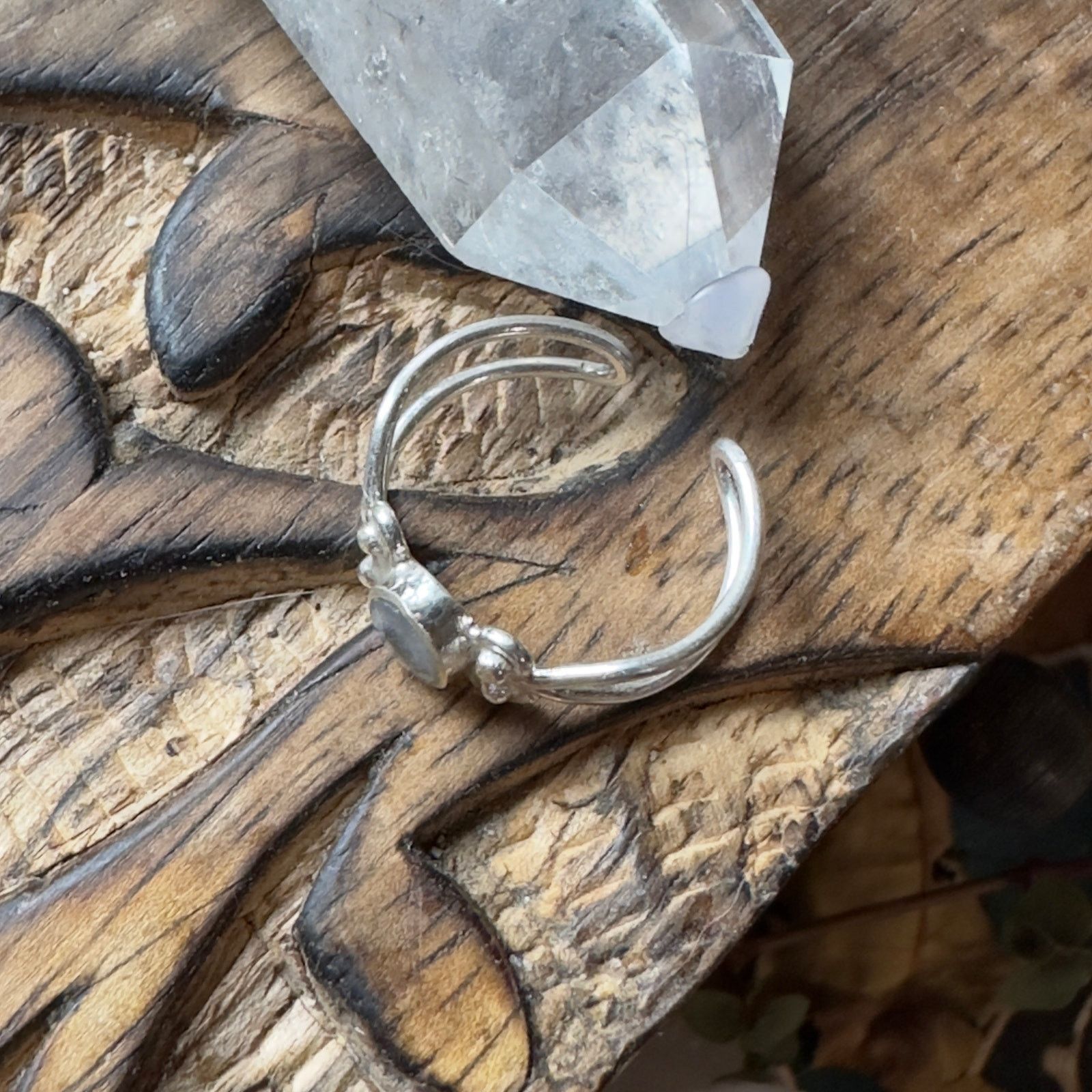 Other Moonstone Sterling Silver Toe Ring Size ONE SIZE - 5 Thumbnail
