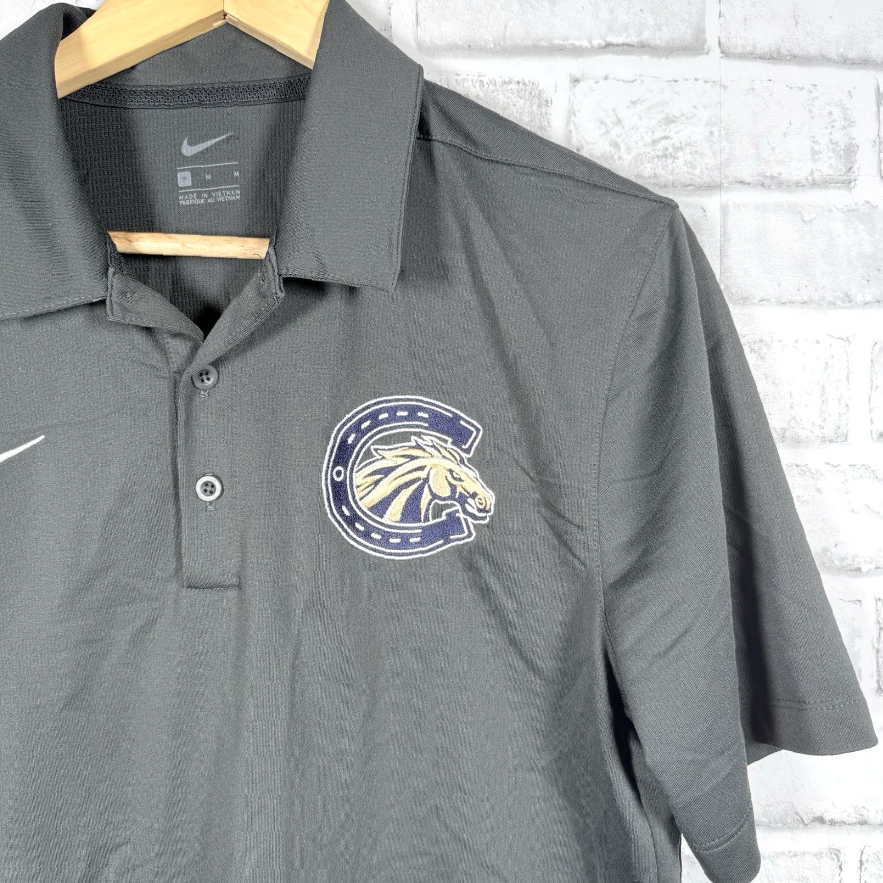 Nike Nike Polo Shirt Logo Athletic Mens M Black Size US M / EU 48-50 / 2 - 2 Thumbnail