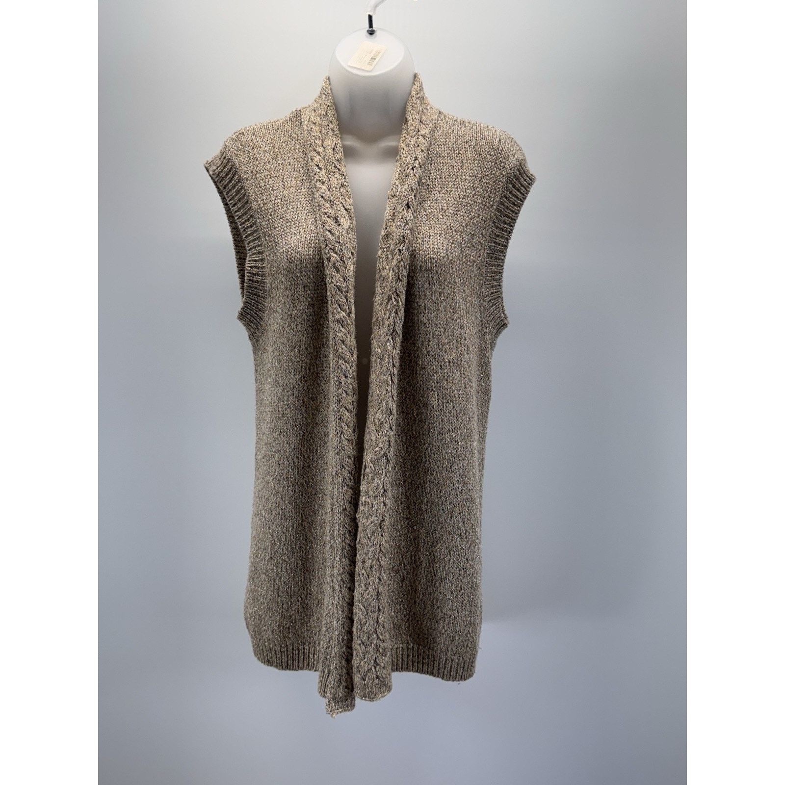 Chicos Chico’s Crochet Duster Cardigan Size 1 US M Brown Women’s Size M / US 6-8 / IT 42-44 - 1 Thumbnail