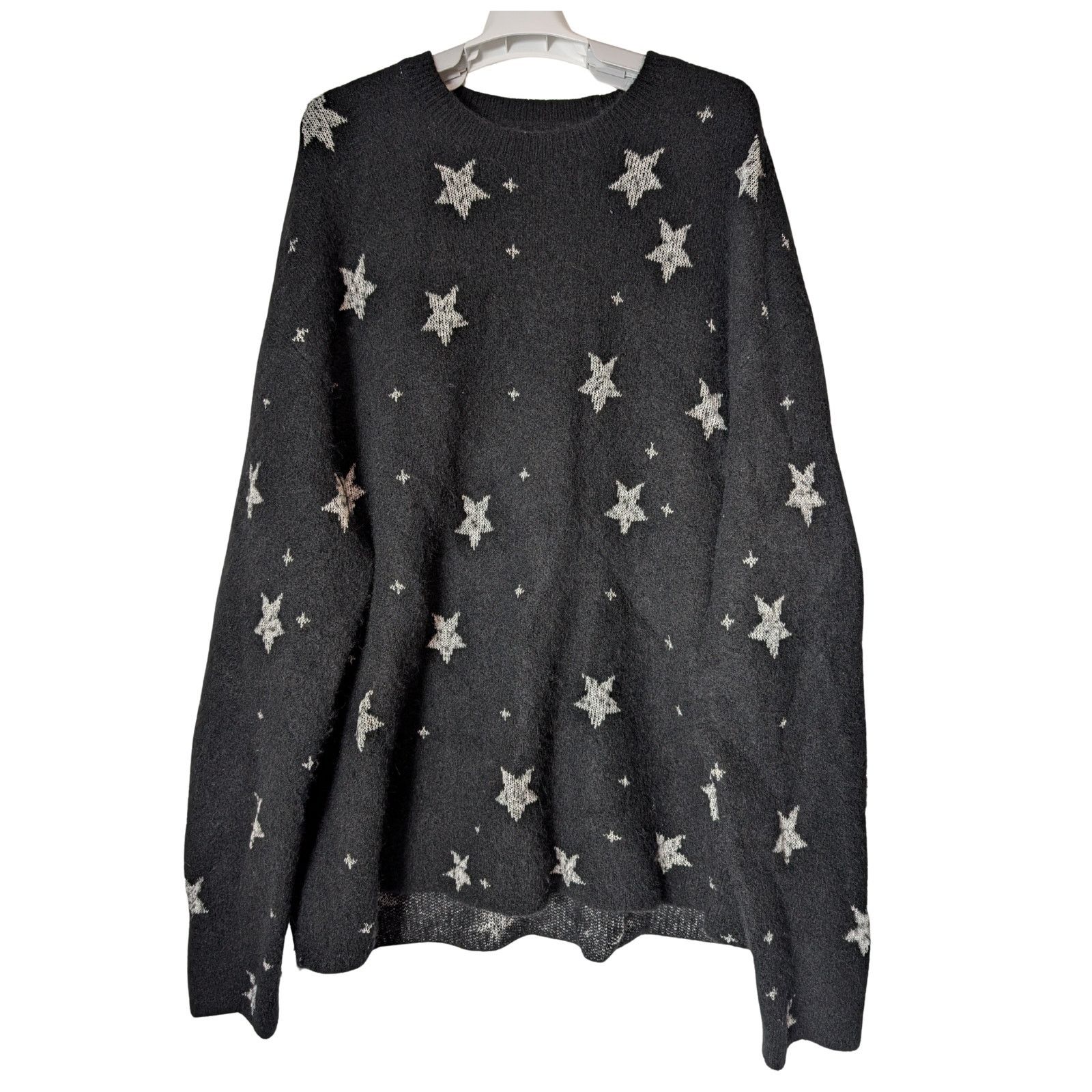Allsaints AllSaints Stars Crew Ngeck Knitted Long-sleeve Black Sweater Size US XXL / EU 58 / 5 - 3 Thumbnail