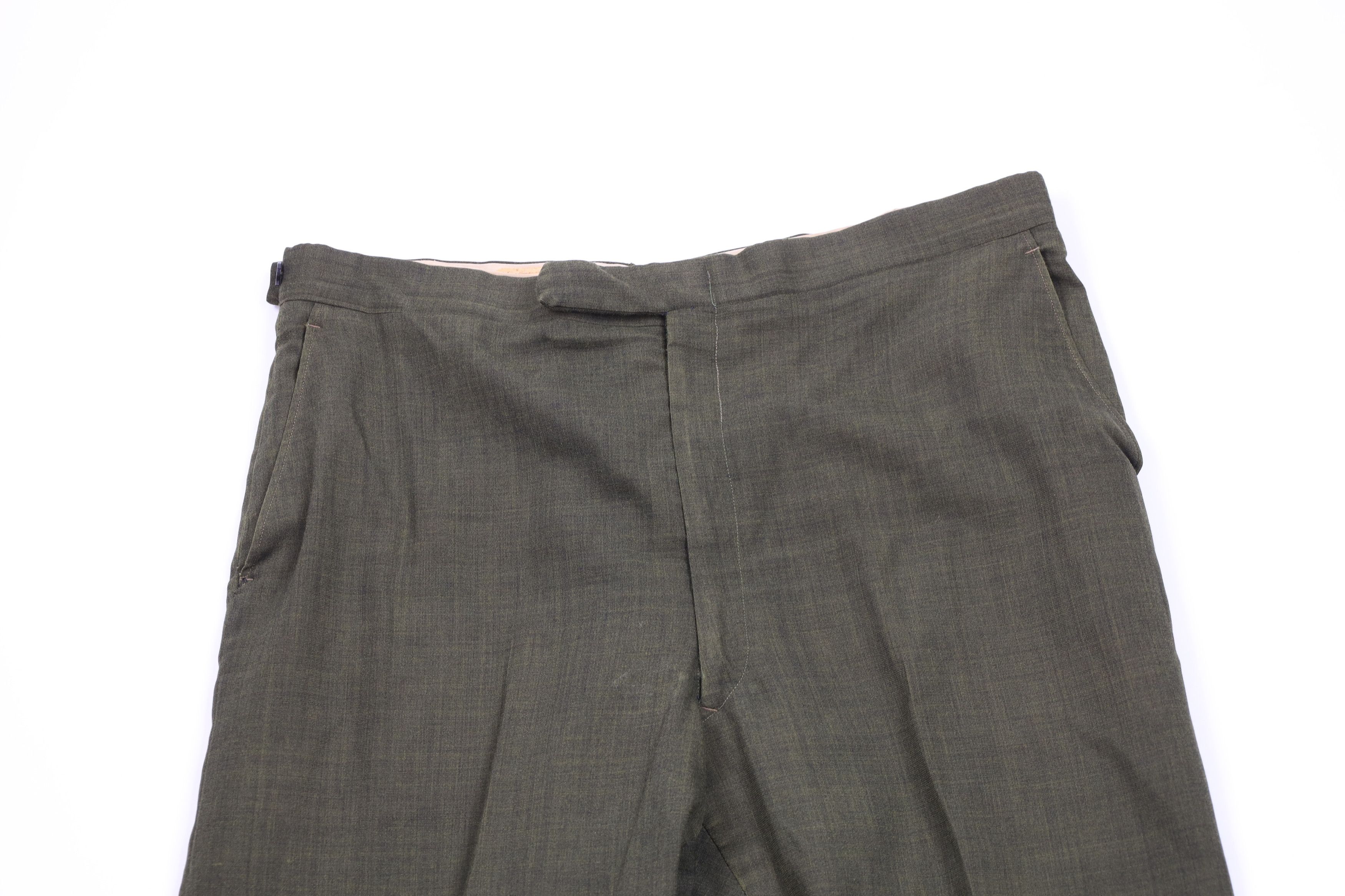 Vintage Vintage 50s Streetwear Worsted Wool Chino Pants Green USA Size US 34 / EU 50 - 2 Thumbnail