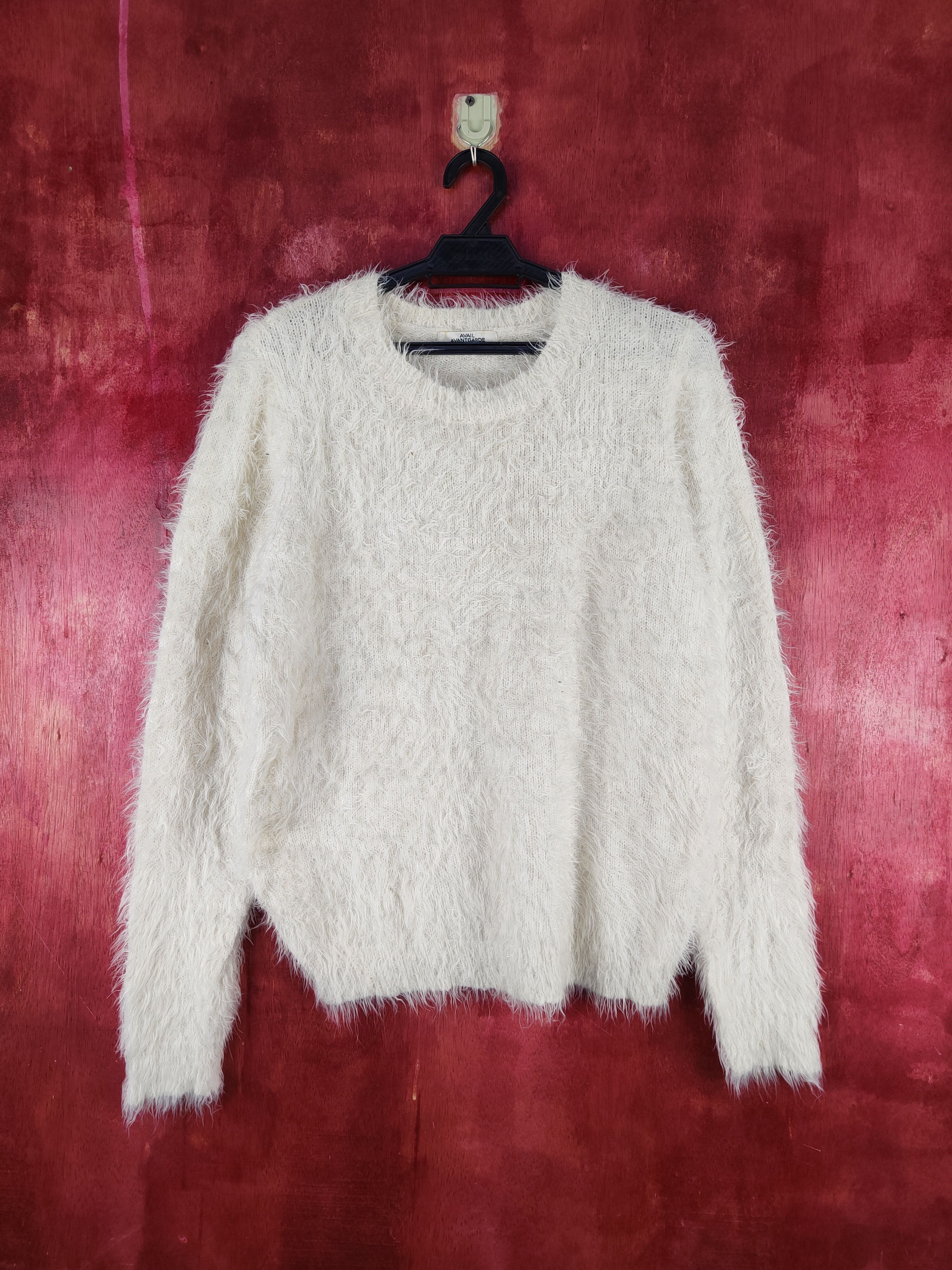 Japanese Brand Avai Avantgarde Cream Shag Shaggy Fur Mohair Knitwear #S2105 Size M / US 6-8 / IT 42-44 - 1 Thumbnail