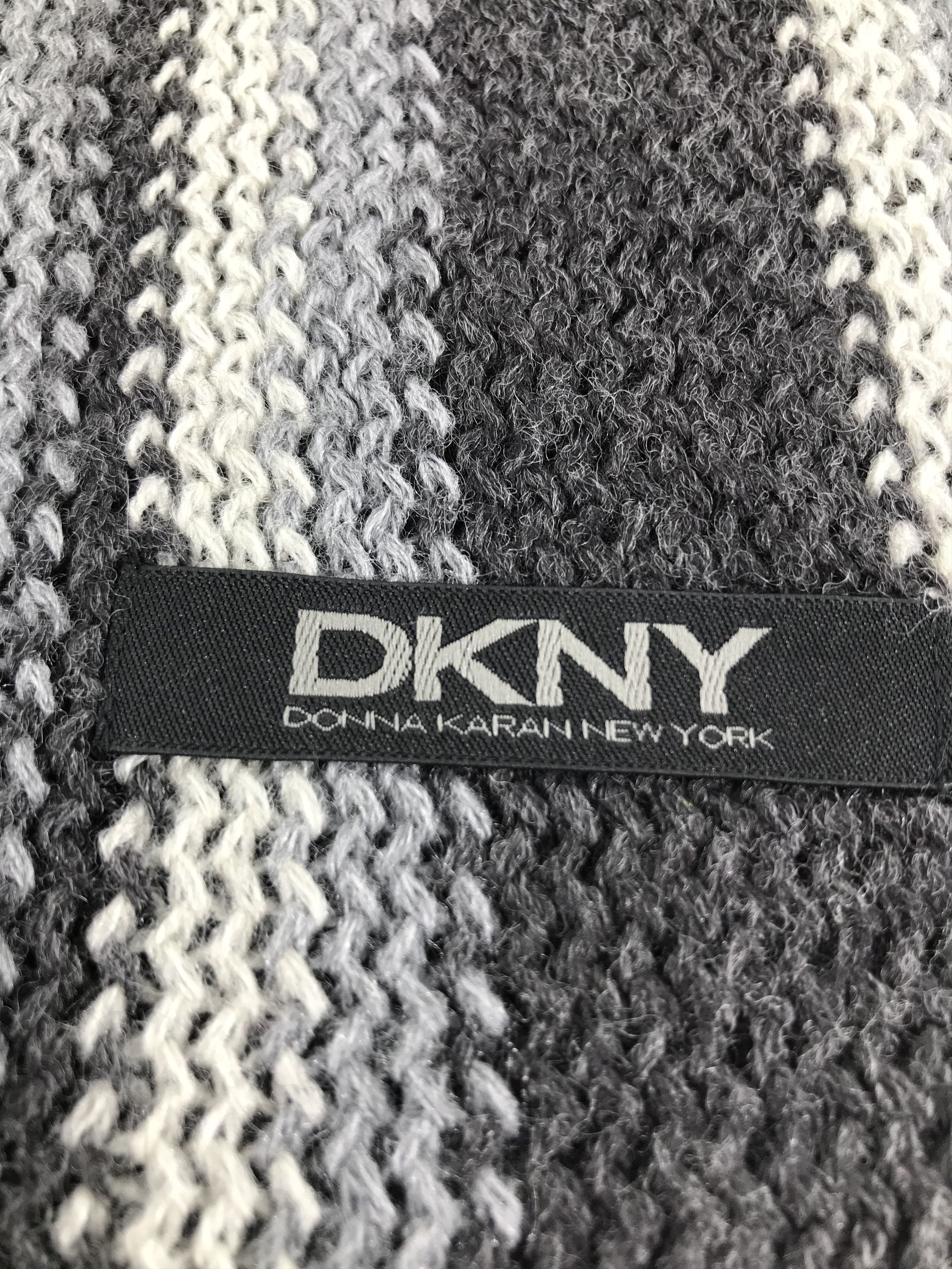 DKNY DKNY Striped Wool Scarf Muffler V483 Size ONE SIZE - 4 Thumbnail