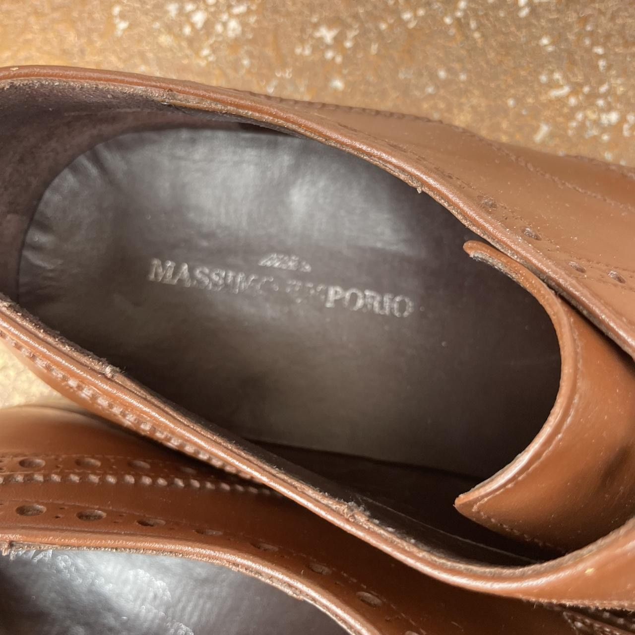 Emporio Armani × Mossimo Massimo Emporio Mens Leather brogue oxford Loafer 9M Size US 9 / EU 42 - 6 Thumbnail