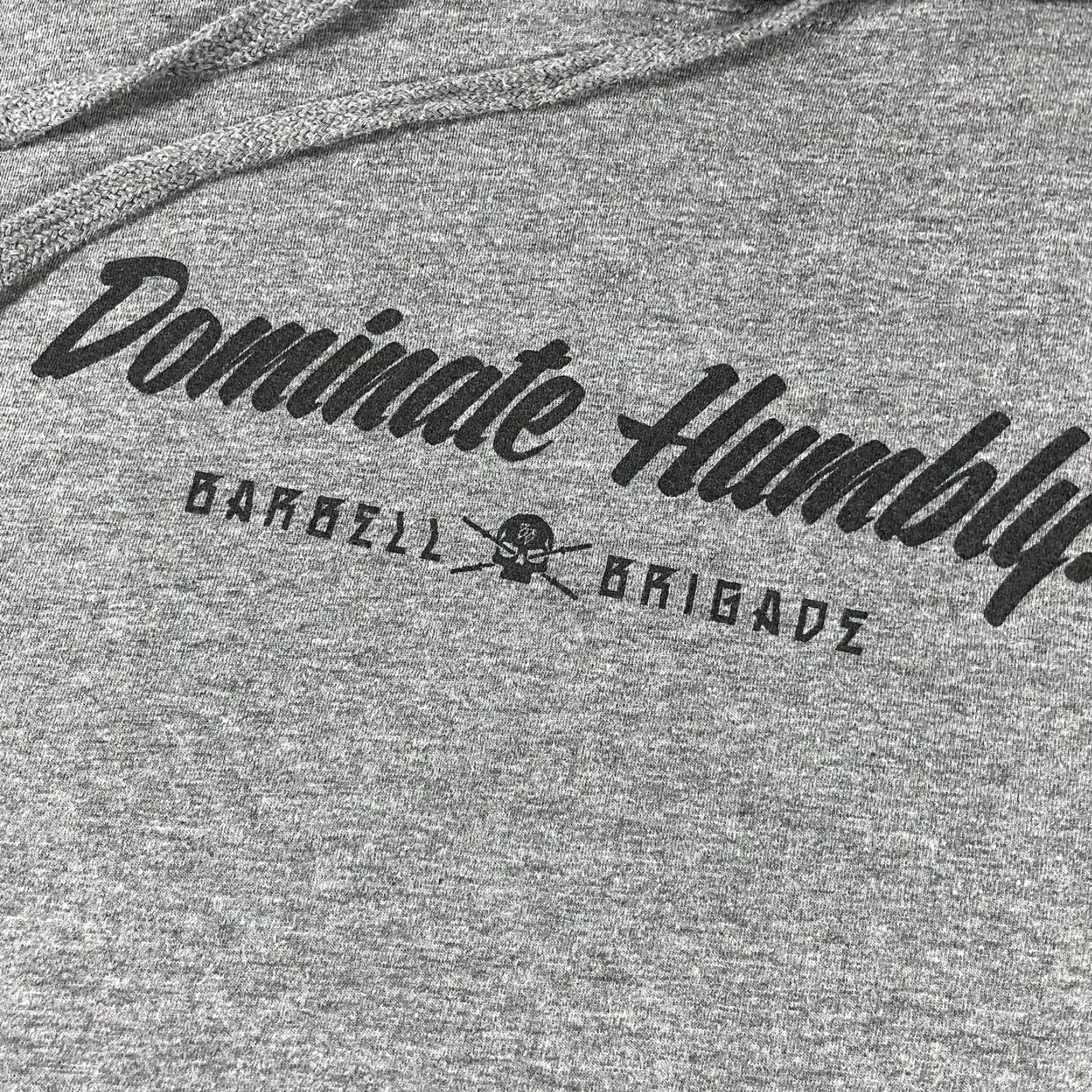 Vintage Barbell Brigade Hoodie Mens M Gray Dominate Humbly Workout Gym Lightweight Size US M / EU 48-50 / 2 - 7 Thumbnail