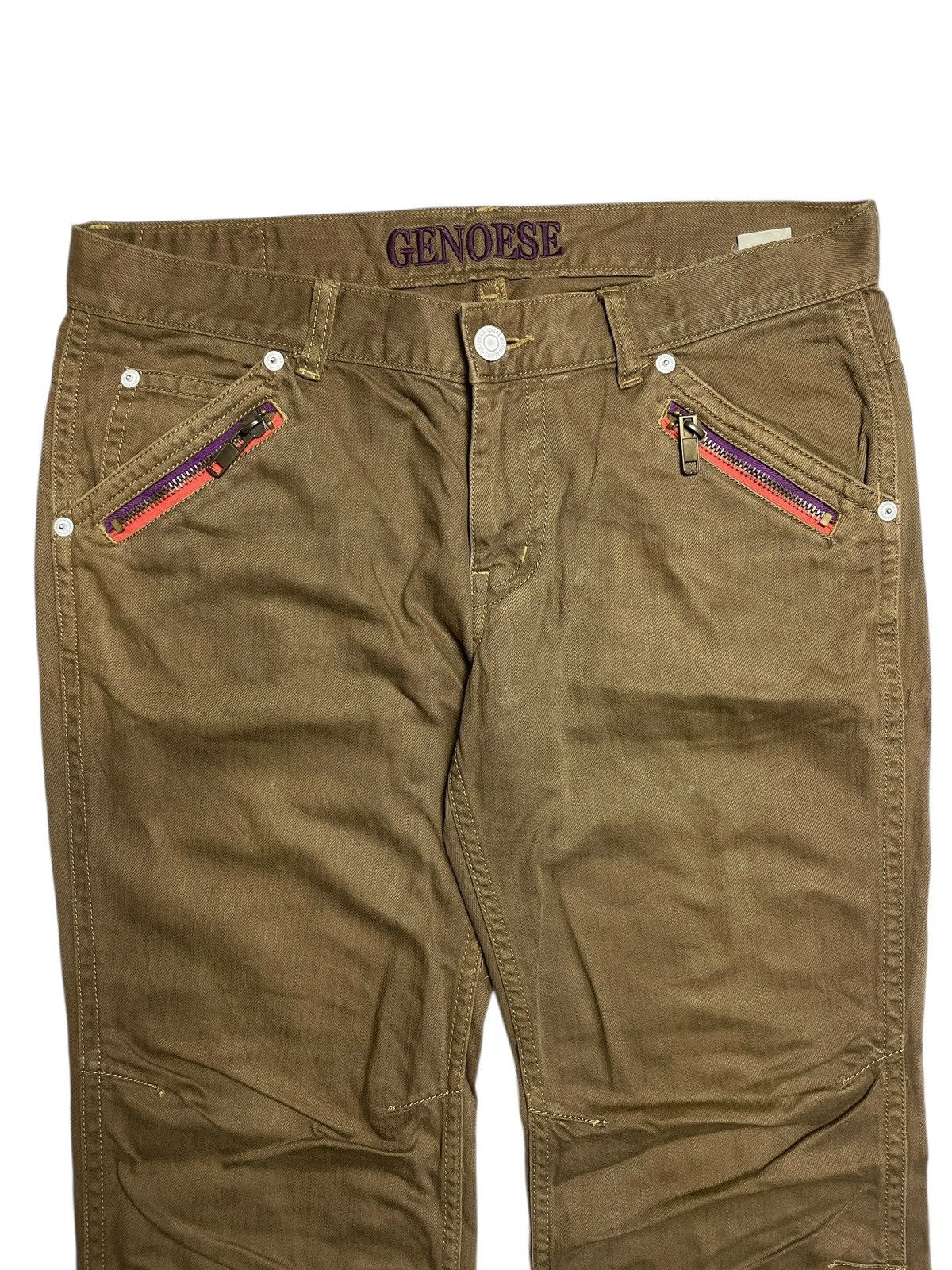 PPFM 2000’s Genoese - Buckle Back Zip Flared Pants Size US 34 / EU 50 - 2 Thumbnail