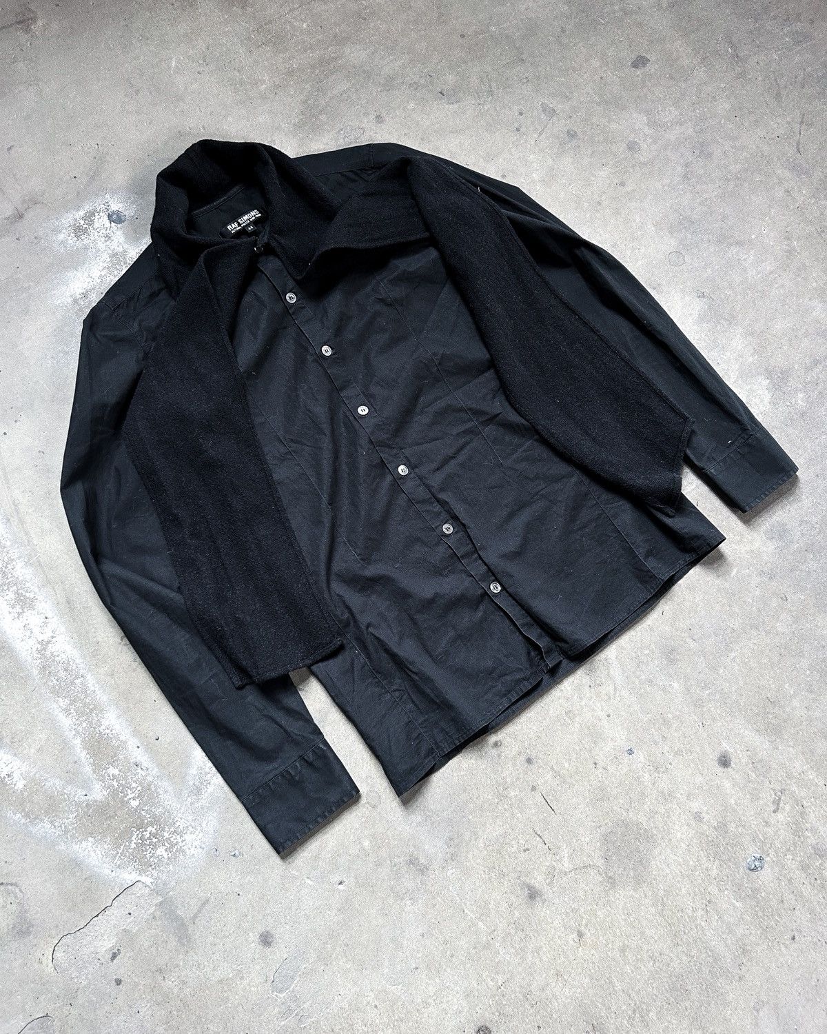 Raf Simons RAF SIMONS AW08 SCARF BUTTON UP Size US S / EU 44-46 / 1 - 6 Thumbnail