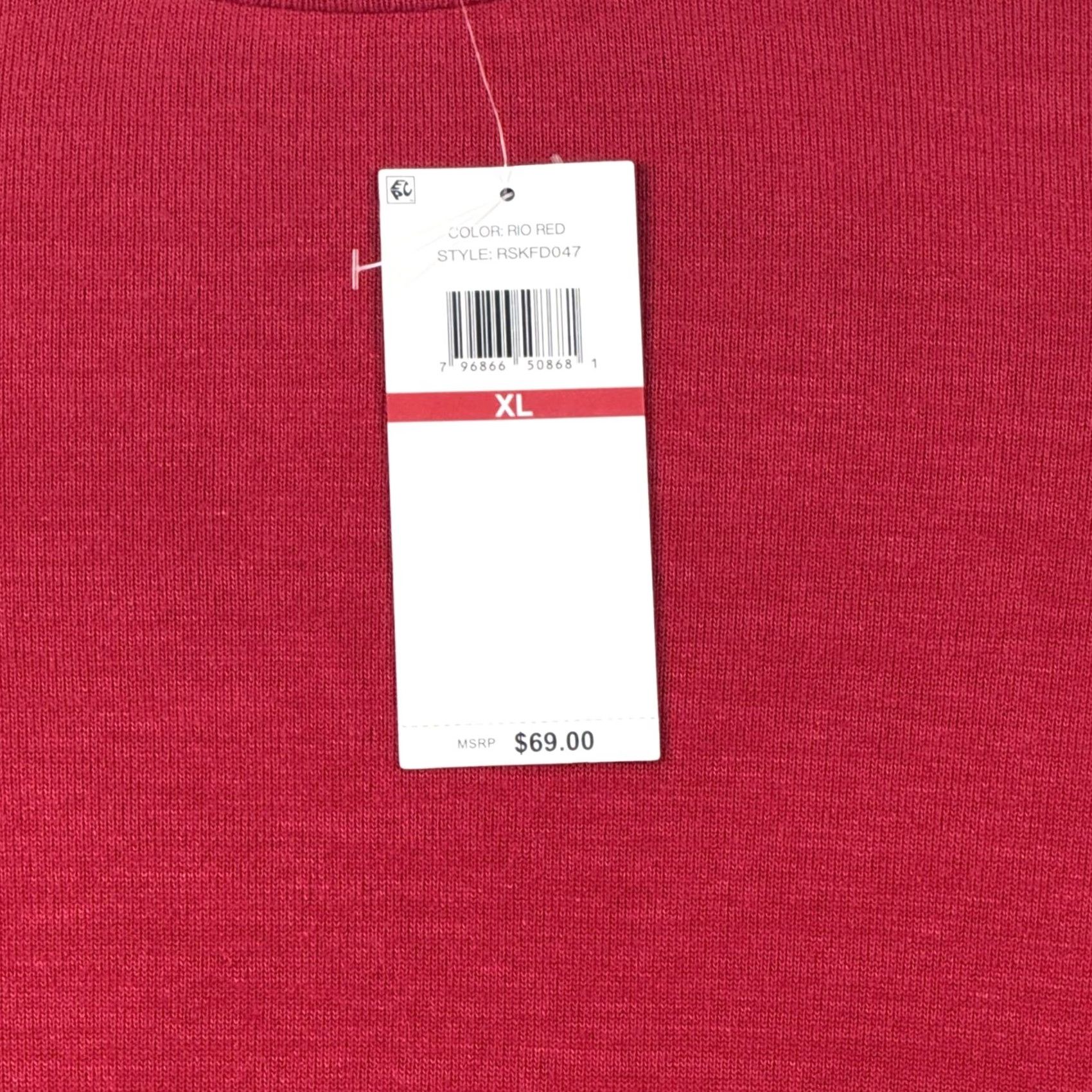 Vintage Rafaella Top Mock Neck Long Sleeve Rio Red Knit Grommet Cuff Christmas Holiday Office Classic Size XL / US 12-14 / IT 48-50 - 2 Thumbnail