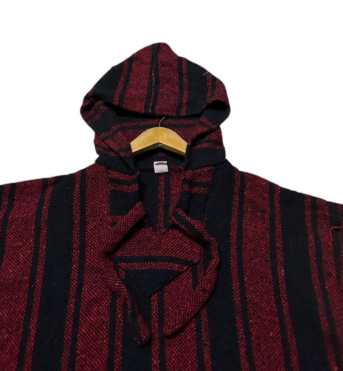 Vintage Vintage 80-90s Mexican baja hoodie wool material Size US L / EU 52-54 / 3 - 3 Thumbnail