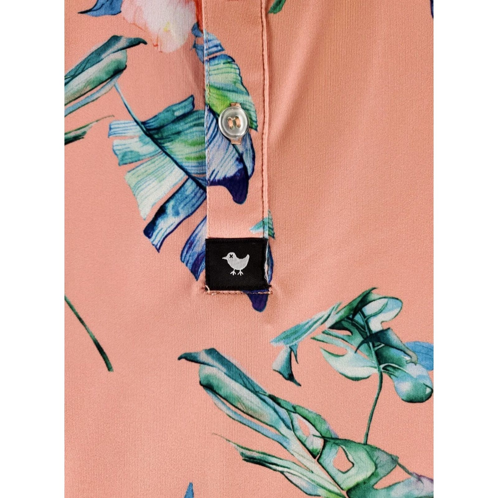 Vintage Bad Birdie Polo Shirt Pink Floral Short Sleeve Mens L Size US L / EU 52-54 / 3 - 3 Thumbnail