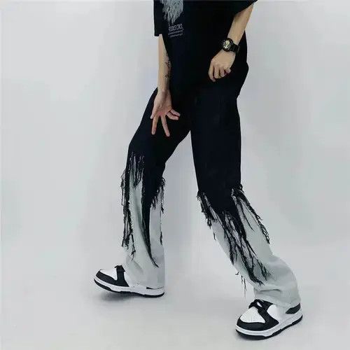 Japanese Brand Patchwork jeans with elastic Size US 30 / EU 46 - 3 Thumbnail