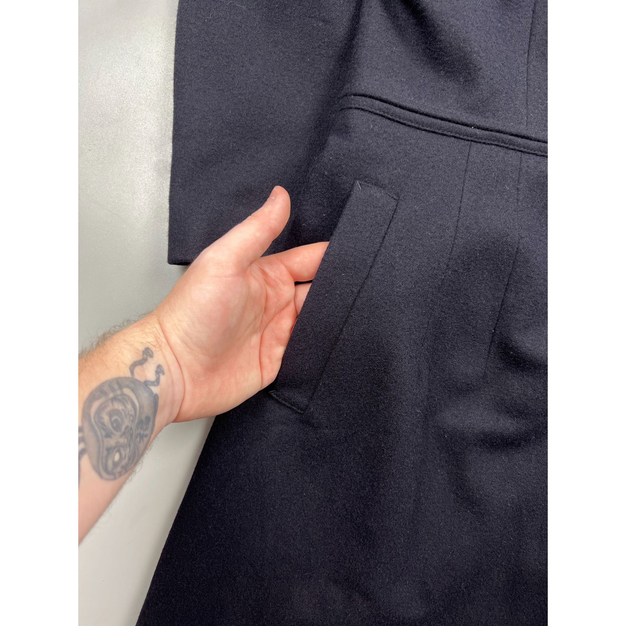 Jil Sander × Uniqlo +J Jil Sander For Uniqlo Double Breasted Wool Coat (Y0803) Size M / US 6-8 / IT 42-44 - 4 Thumbnail