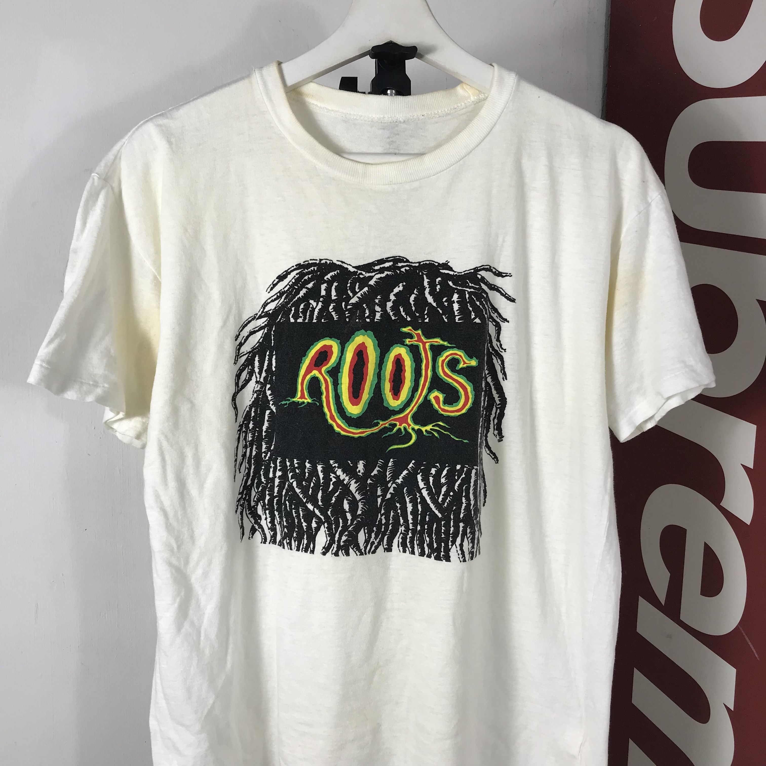 Vintage Vintage 90s Rootz Rockin Rydimz Rasta Weed Tee Size US L / EU 52-54 / 3 - 2 Thumbnail