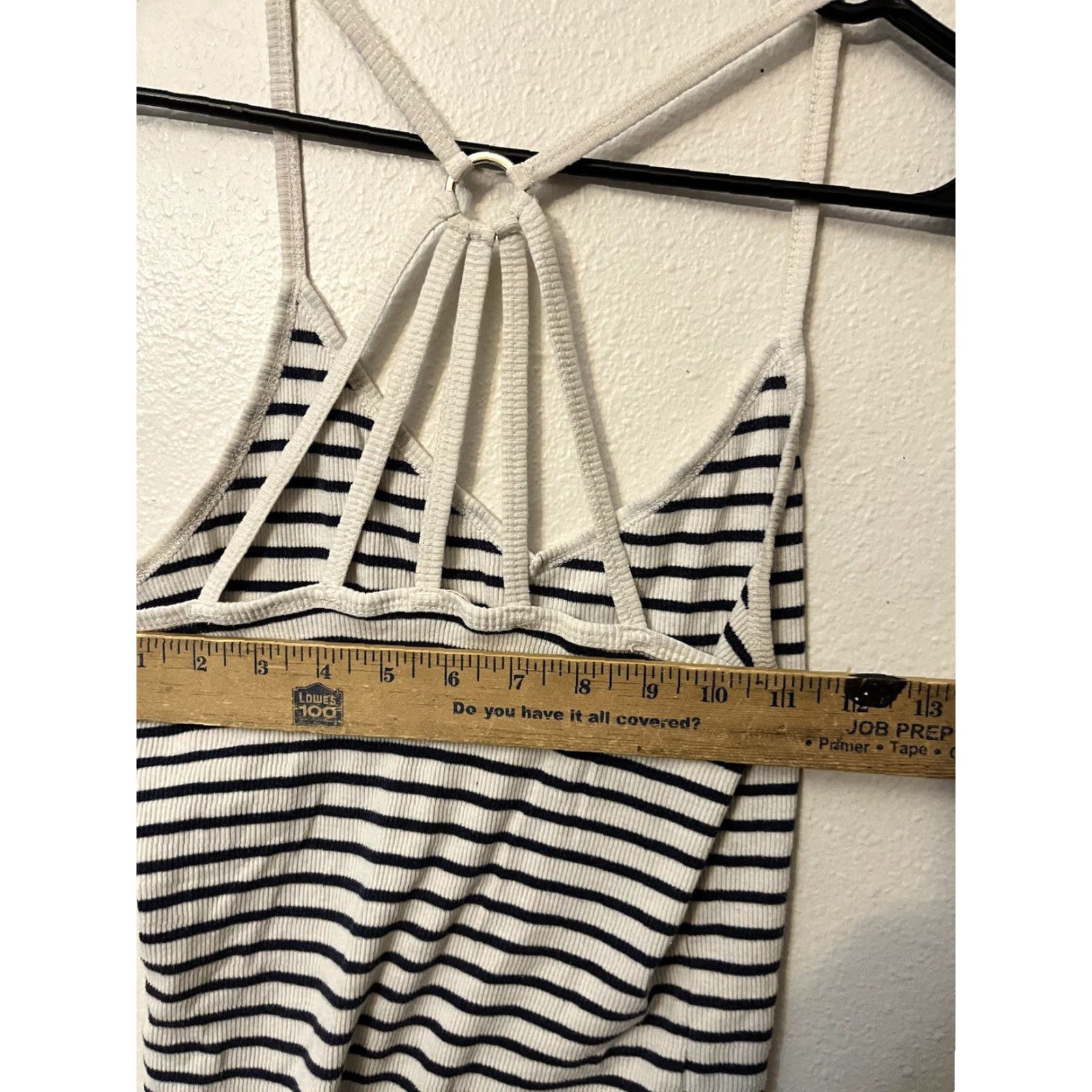 Aeropostale VINTAGE Aeropostale Tank Top Women’s Medium Sleeveless Cropped White Striped Casual Summer Size M / US 6-8 / IT 42-44 - 5 Thumbnail