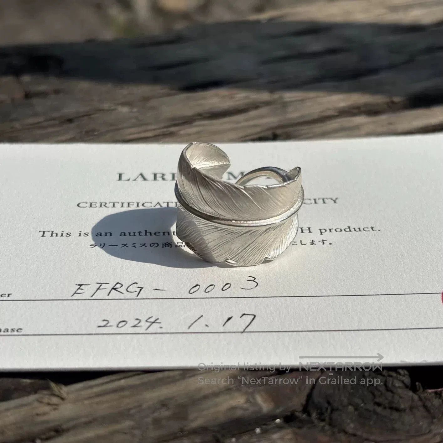 Larry Smith larry smith wide feather ring in silver. Size ONE SIZE - 3 Thumbnail