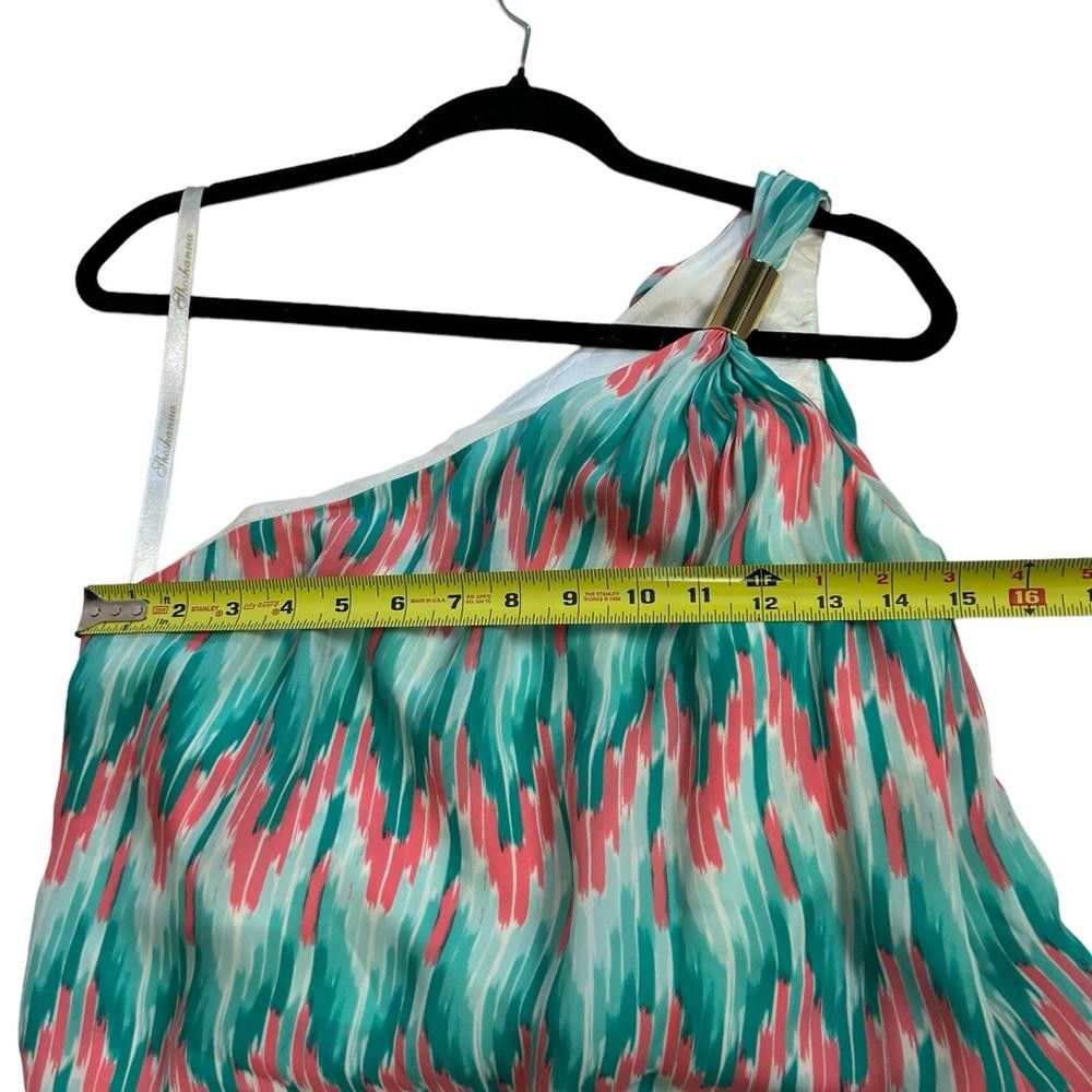 Designer Shoshanna l Silk Abstract One Shoulder Shift Dress 4 Size S / US 4 / IT 40 - 6 Thumbnail
