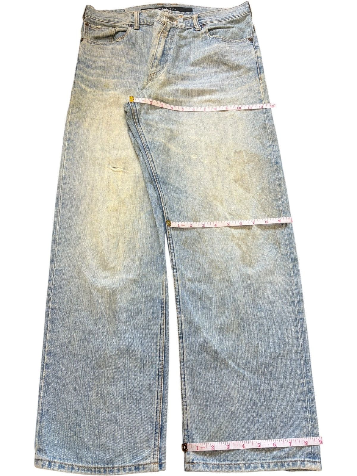 Fubu Vintage Japanese Brand Mud Wash Distress Baggy Jeans Size US 33 - 8 Thumbnail