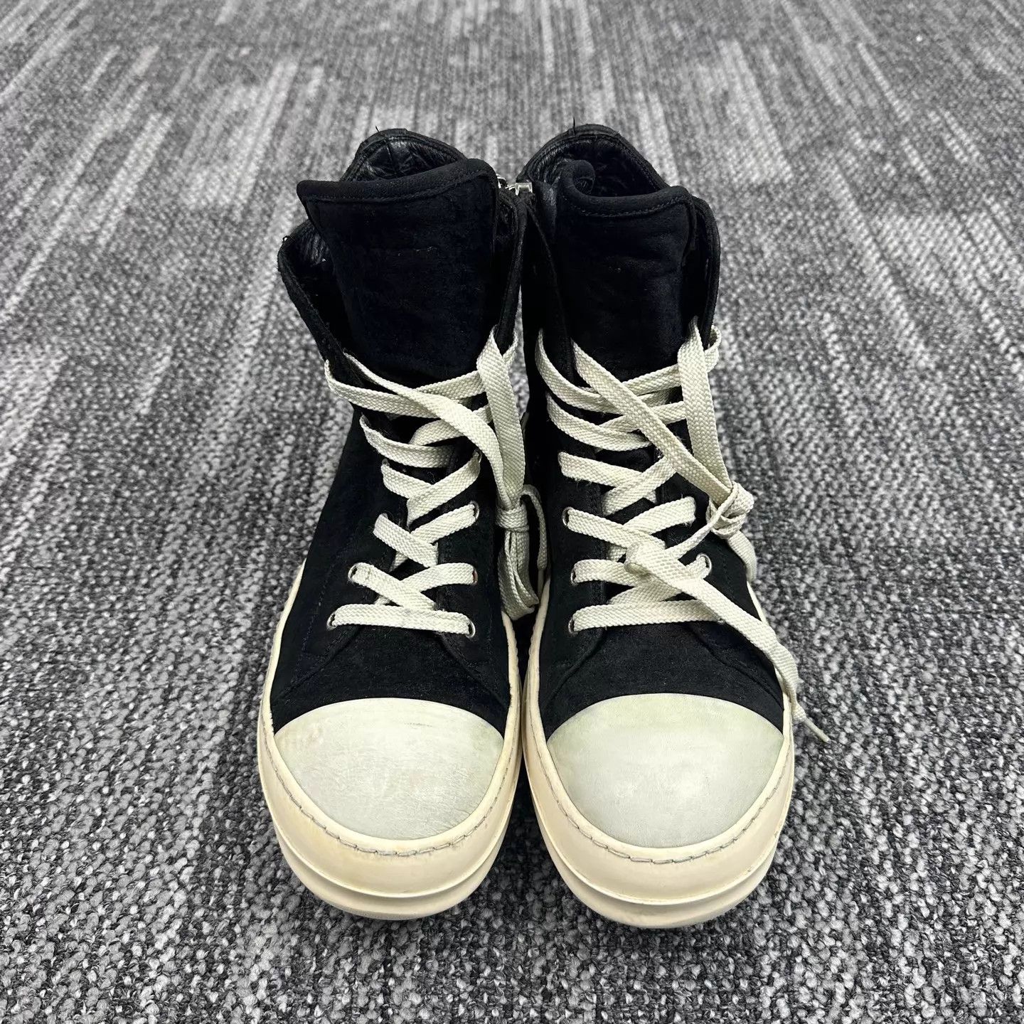 Rick Owens Rick Owens High Top Black White Sneakers 41 Size US 8.5 / EU 41-42 - 2 Thumbnail