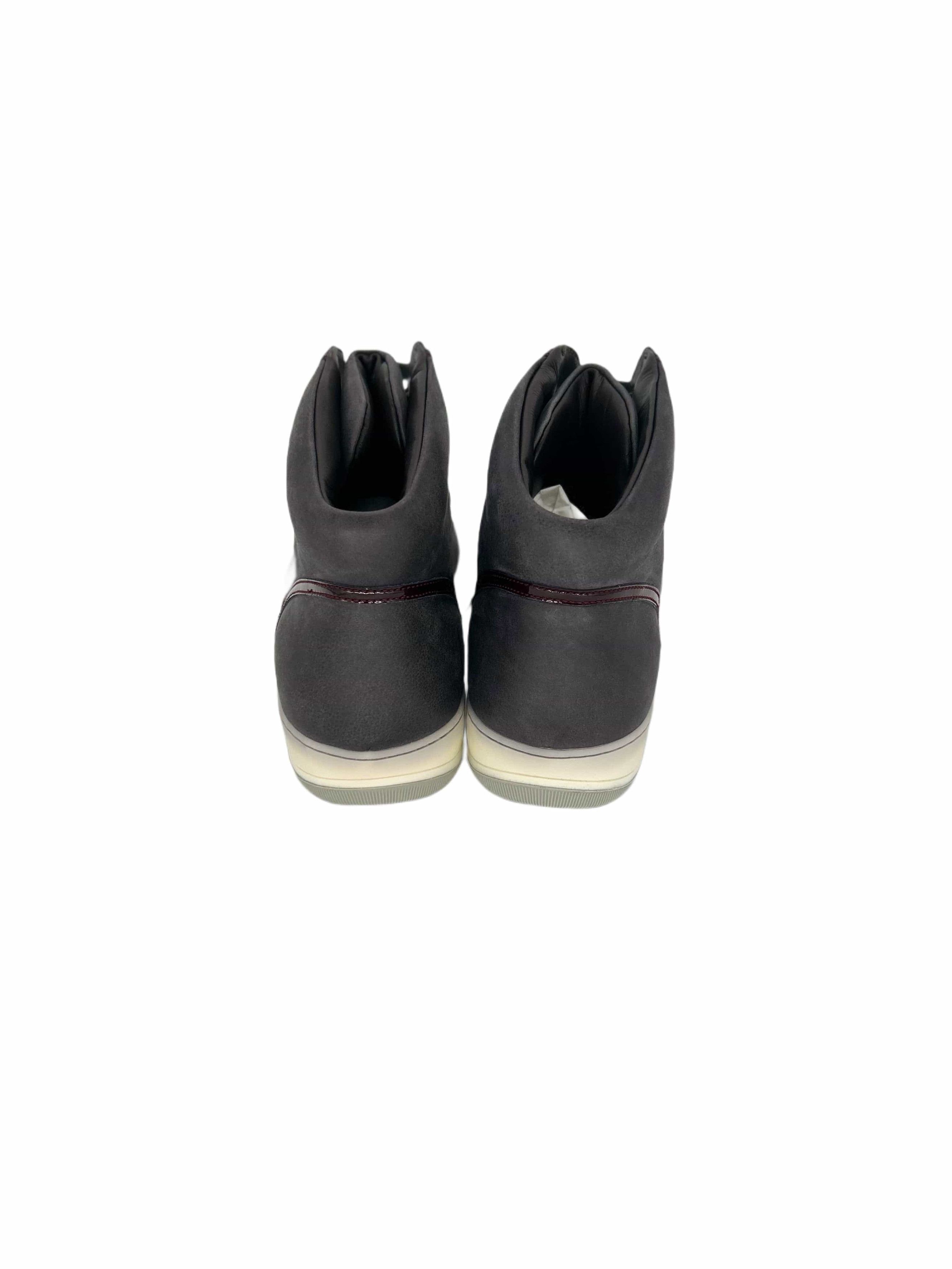 Lanvin Lanvin Grey Leather Hi Top Sneaker With Bordeaux Leather Size US 7 / EU 40 - 5 Thumbnail