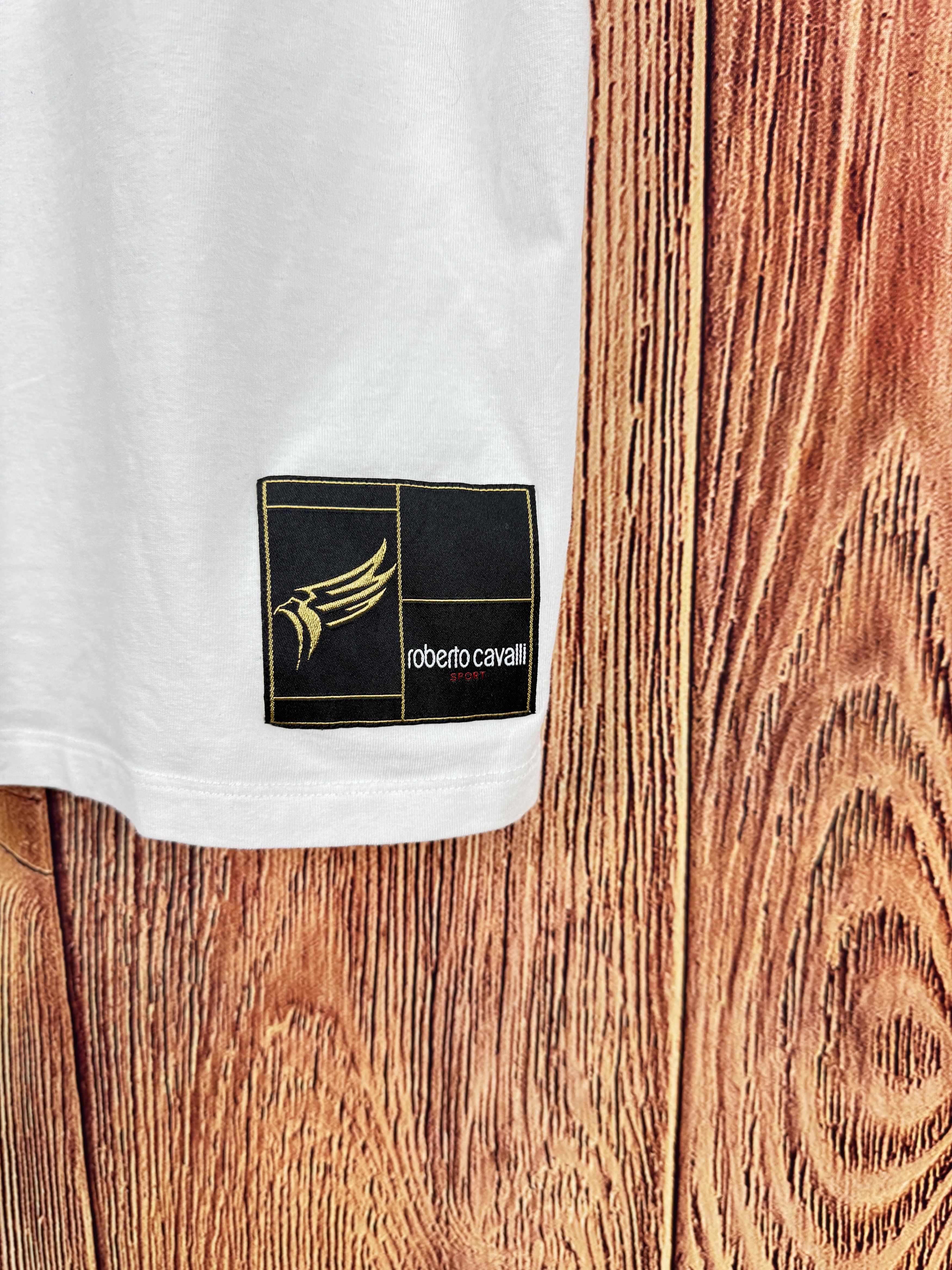 Roberto Cavalli Roberto Cavalli Sport Print White Tee Shirt Size US L / EU 52-54 / 3 - 5 Thumbnail