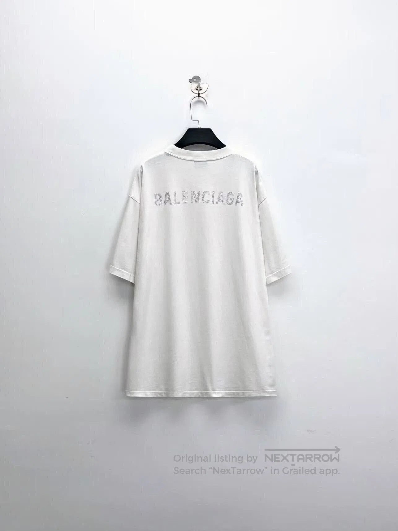 Balenciaga White Logo Short Sleeve T.