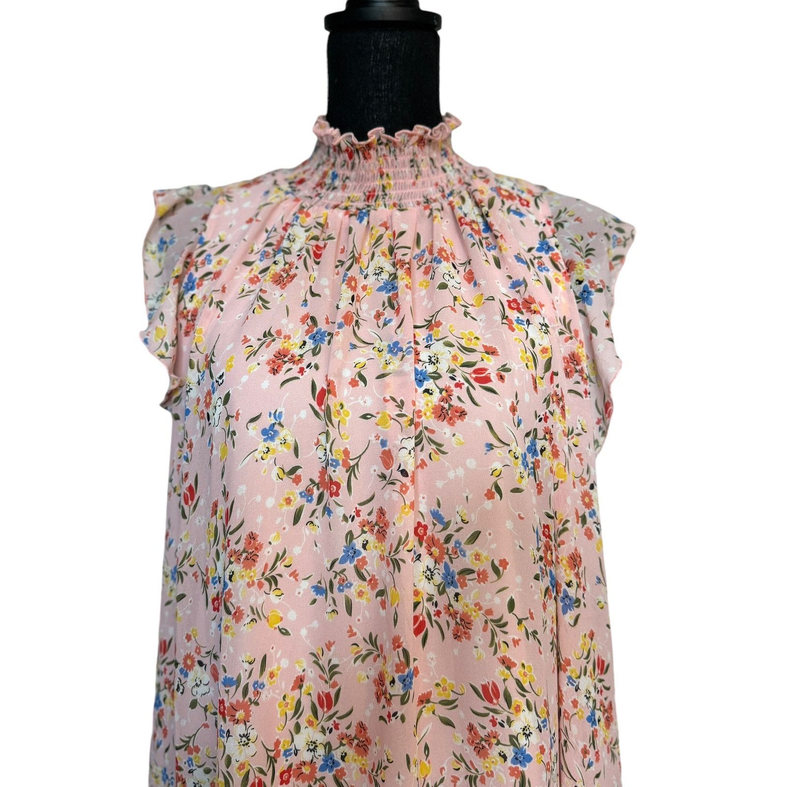 Nordstrom MELLODAY Nordstrom Pink Floral BABYDOLL Dress NWT xs Size XS / US 0-2 / IT 36-38 - 7 Thumbnail