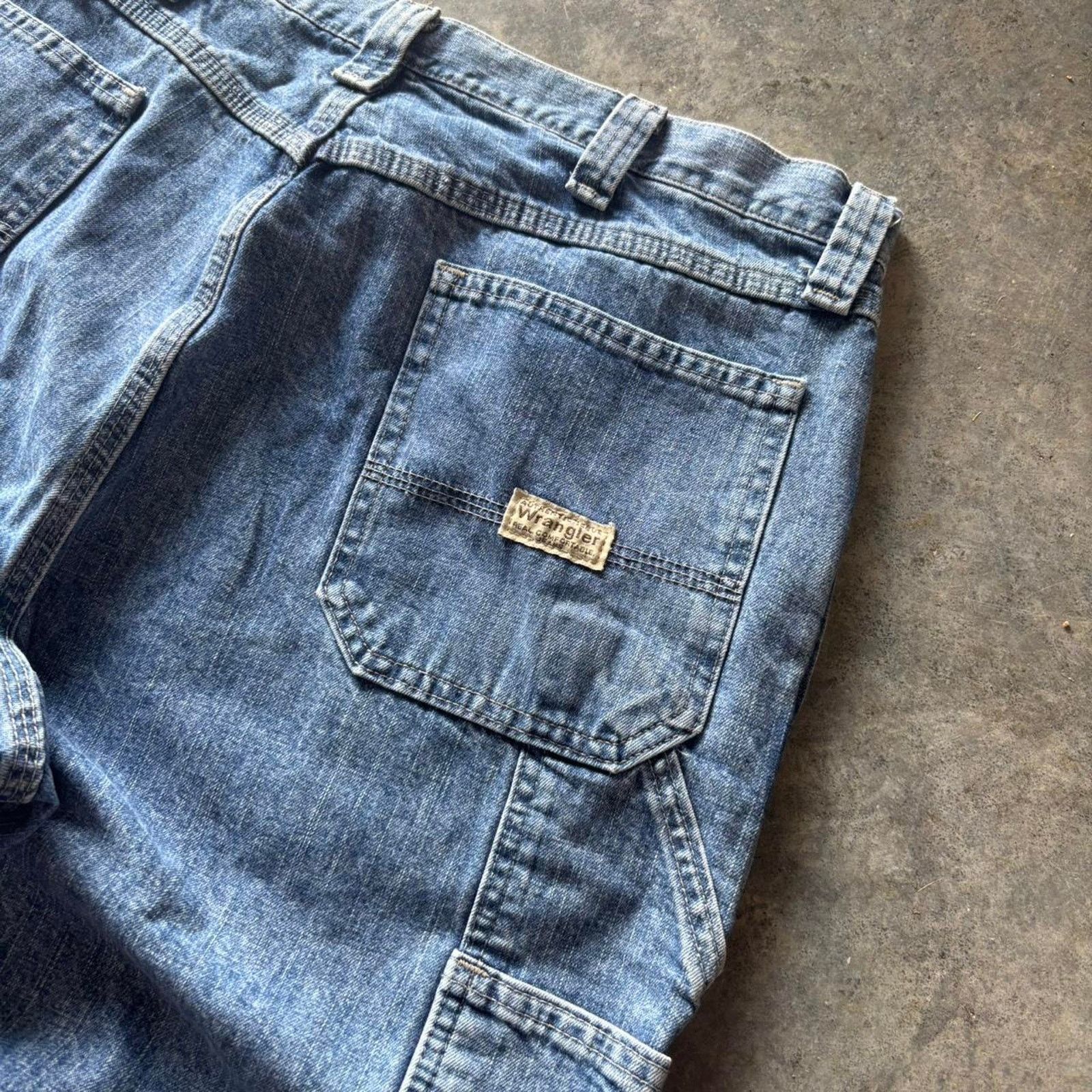 JNCO × Vintage × Wrangler Y2K Baggy Jean Shorts Wrangler Carpenter Size US 36 / EU 52 - 3 Thumbnail