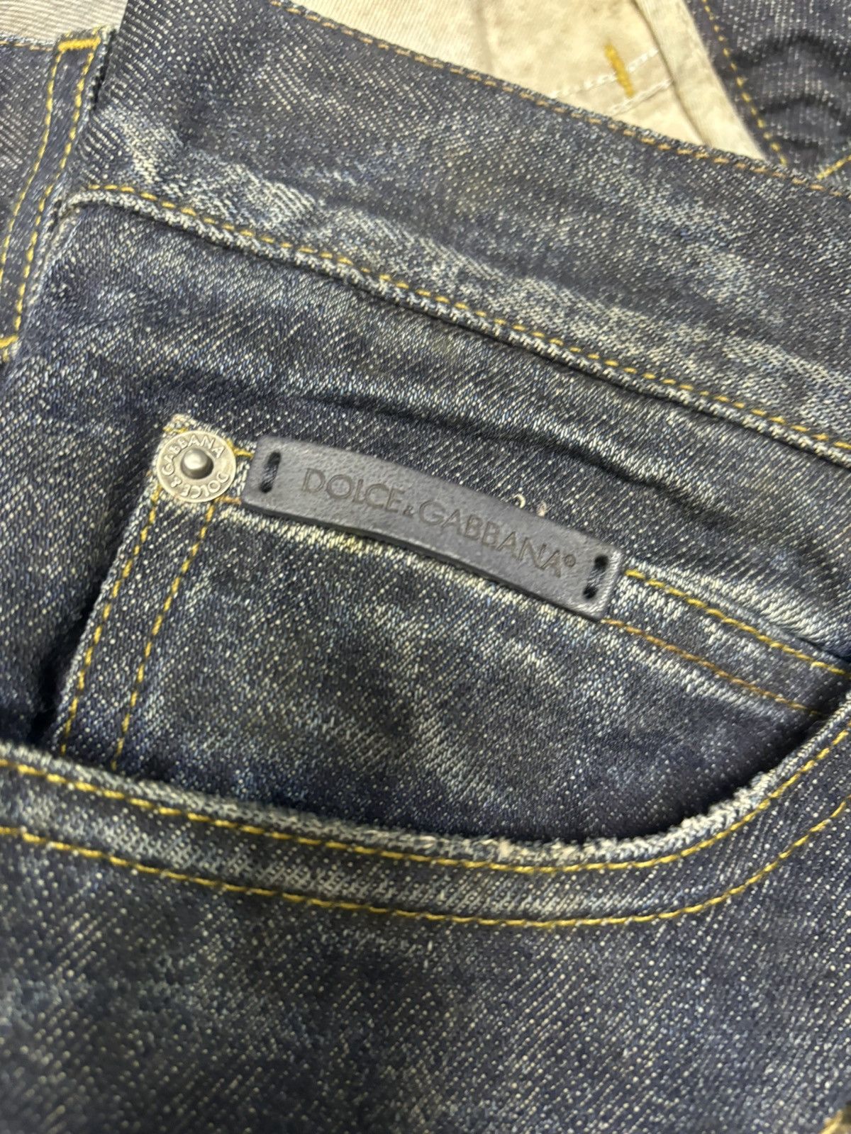 Dolce & Gabbana 🐎DOLCE & GABBANA FLOWER KNIT DISTRESSED DENIM JEANS Size US 35 - 11 Thumbnail