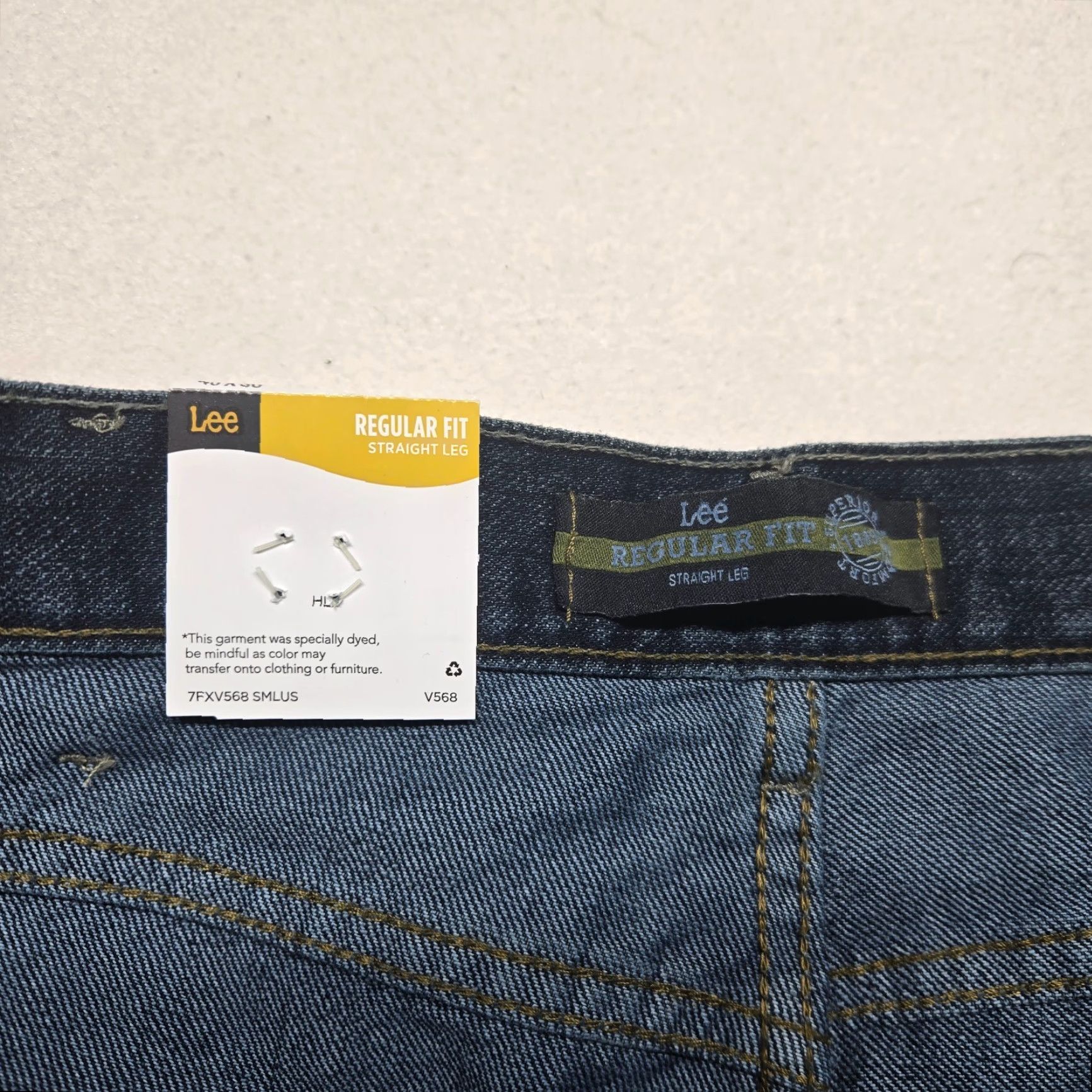 Lee Lee Jeans Denim Blue Regular Fit Straight Leg Jeans Men 40 x 30 Size US 40 / EU 56 - 4 Thumbnail
