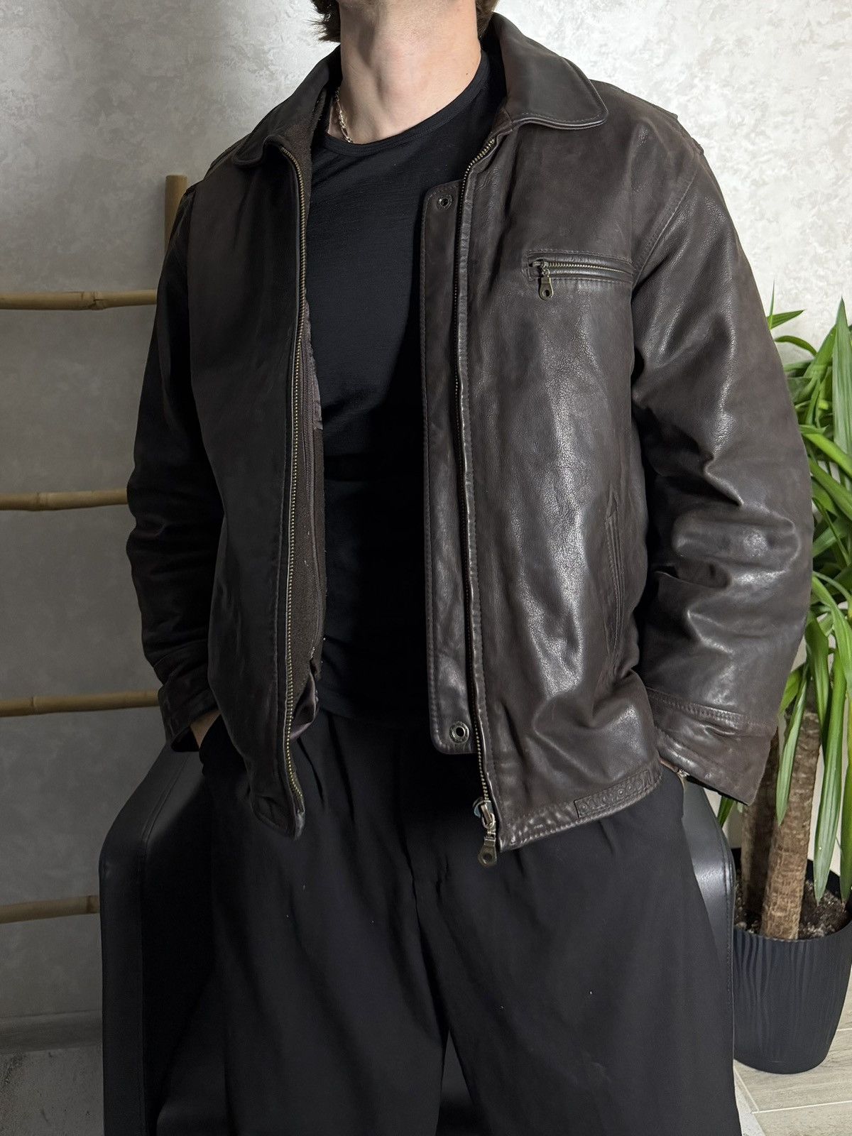 Genuine Leather Oakwood Vintage Real Leather USA Black Jacket Size US XL / EU 56 / 4 - 2 Thumbnail