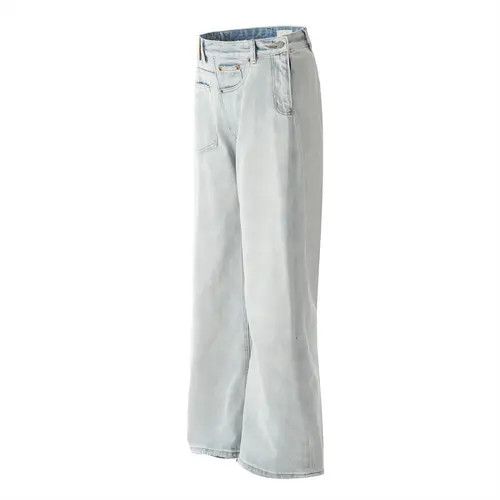 Japanese Brand × Jean Pants Men's wide-leg light-washed distressed jeans Size US 32 / EU 48 - 2 Thumbnail