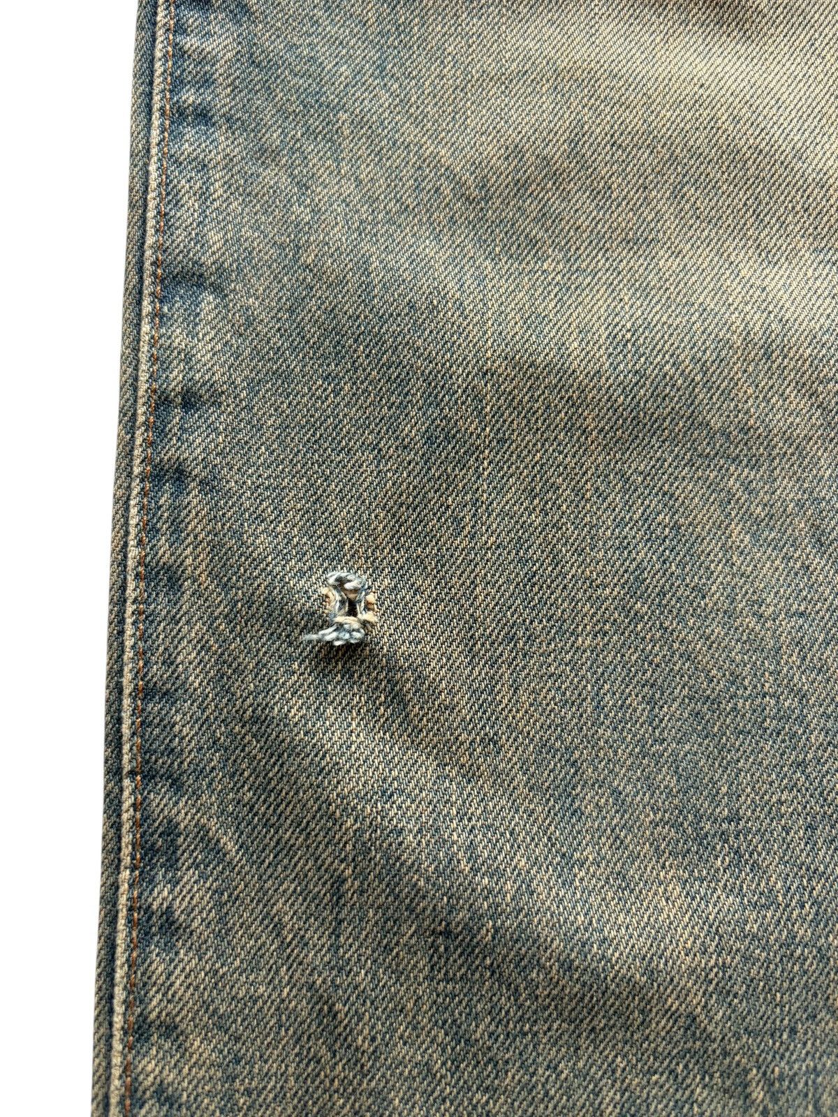 Kapital VINTAGE WRANGLER SELVEDGE BAGGY RUSTY DISTRESSED DENIM Size US 30 / EU 46 - 19 Thumbnail
