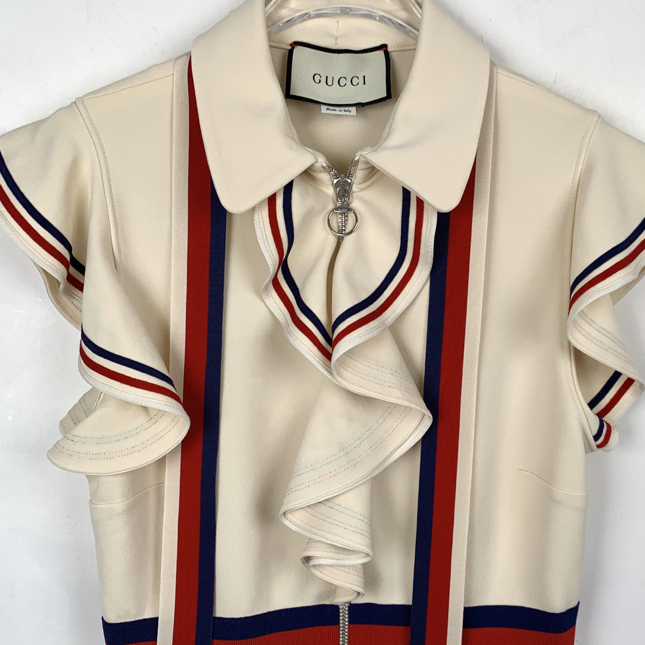 Gucci Gucci Beige Striped Dress Size M / US 6-8 / IT 42-44 - 6 Thumbnail