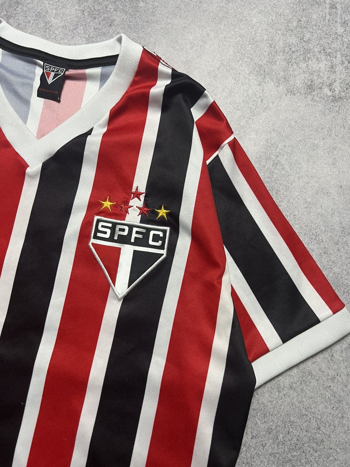 Vintage Vintage Sao Paulo SPFC Fabiano Blockcore Football Y2K Jersey Size US M / EU 48-50 / 2 - 6 Thumbnail