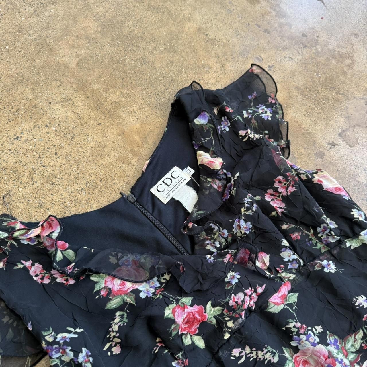 Designer 90s Floral Midi Dress Size XL / US 12-14 / IT 48-50 - 3 Thumbnail