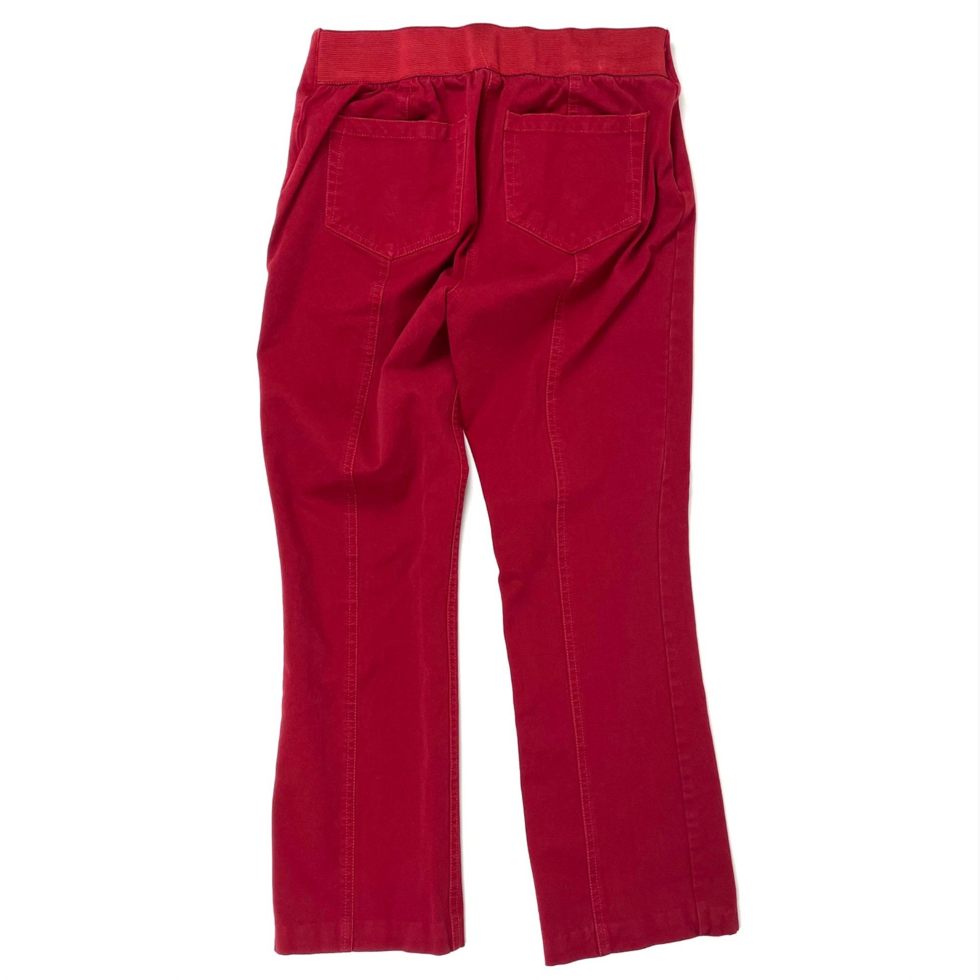 Soft Surroundings Soft Surroundings Women's Crop Pants Straight-Leg Red Pull-O Size 27" / US 4 / IT 40 - 5 Thumbnail