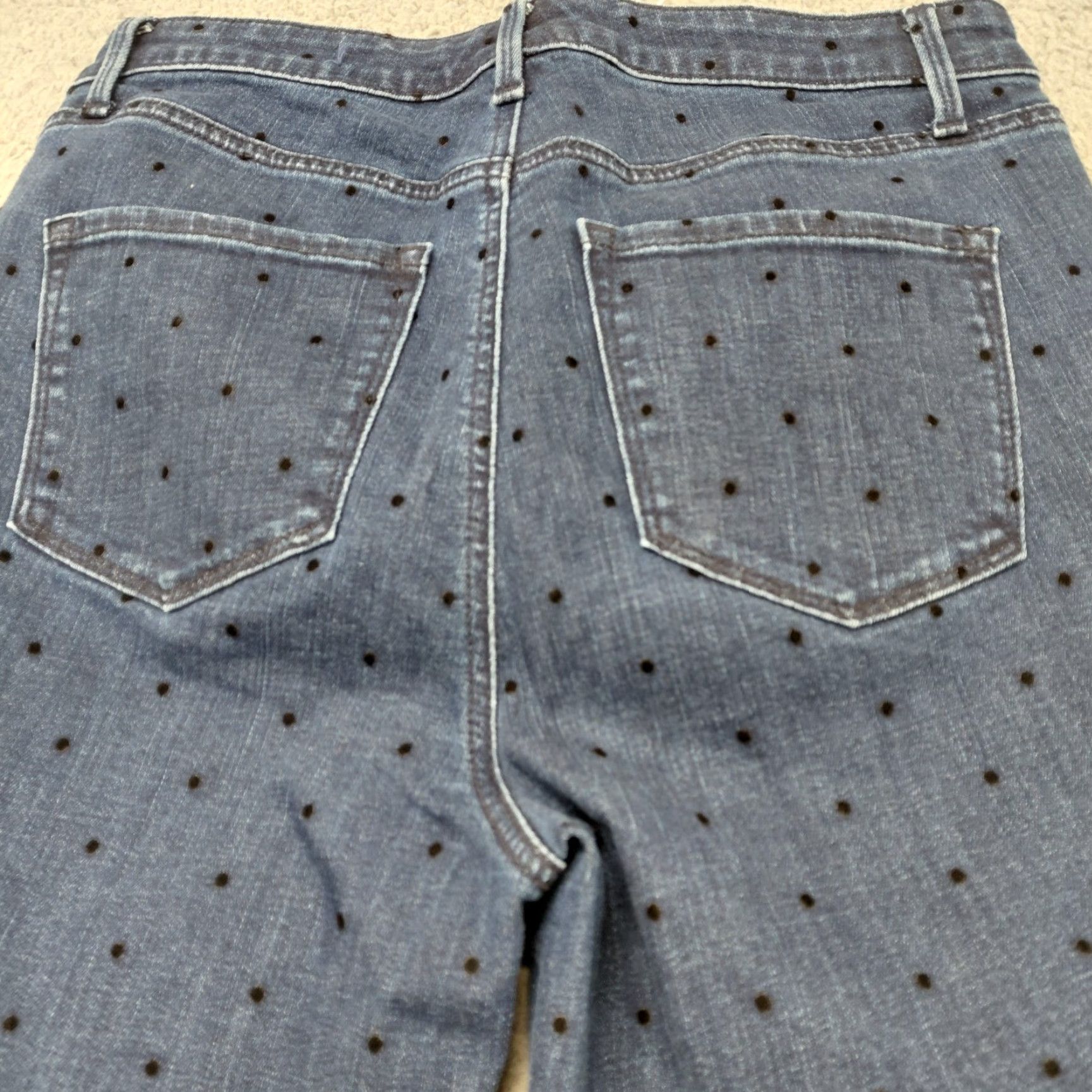 Talbots Talbots Jeans Women’s Size 10 Blue Polka Dots High Waist Jegging Ankle Flawless Size 32" / US 10 / IT 46 - 3 Thumbnail