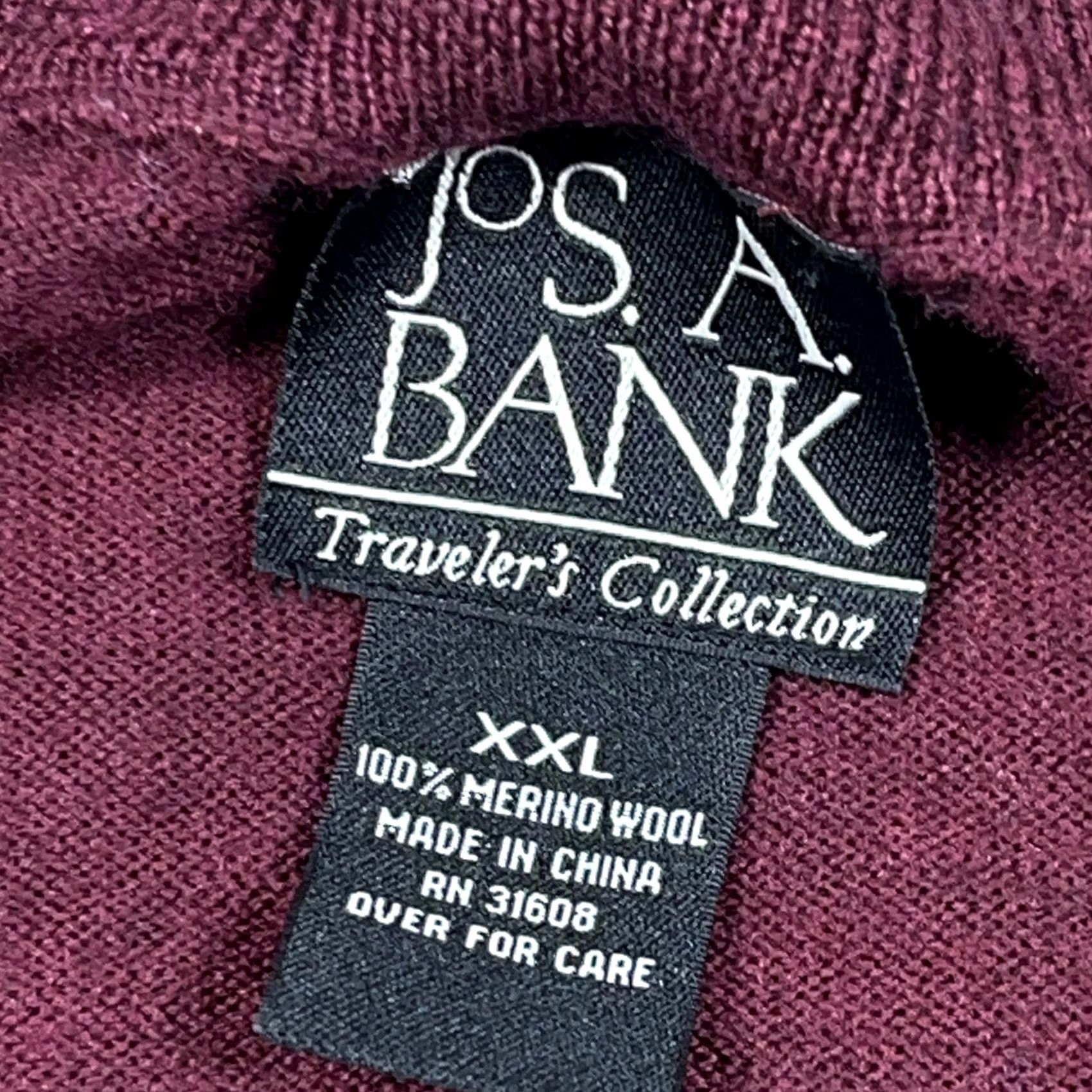 Jos. A. Bank Jos A Bank Sweater Men 2XL Maroon Wool Pullover 1/4 Zip Knit Cardigan? Size US XXL / EU 58 / 5 - 3 Thumbnail