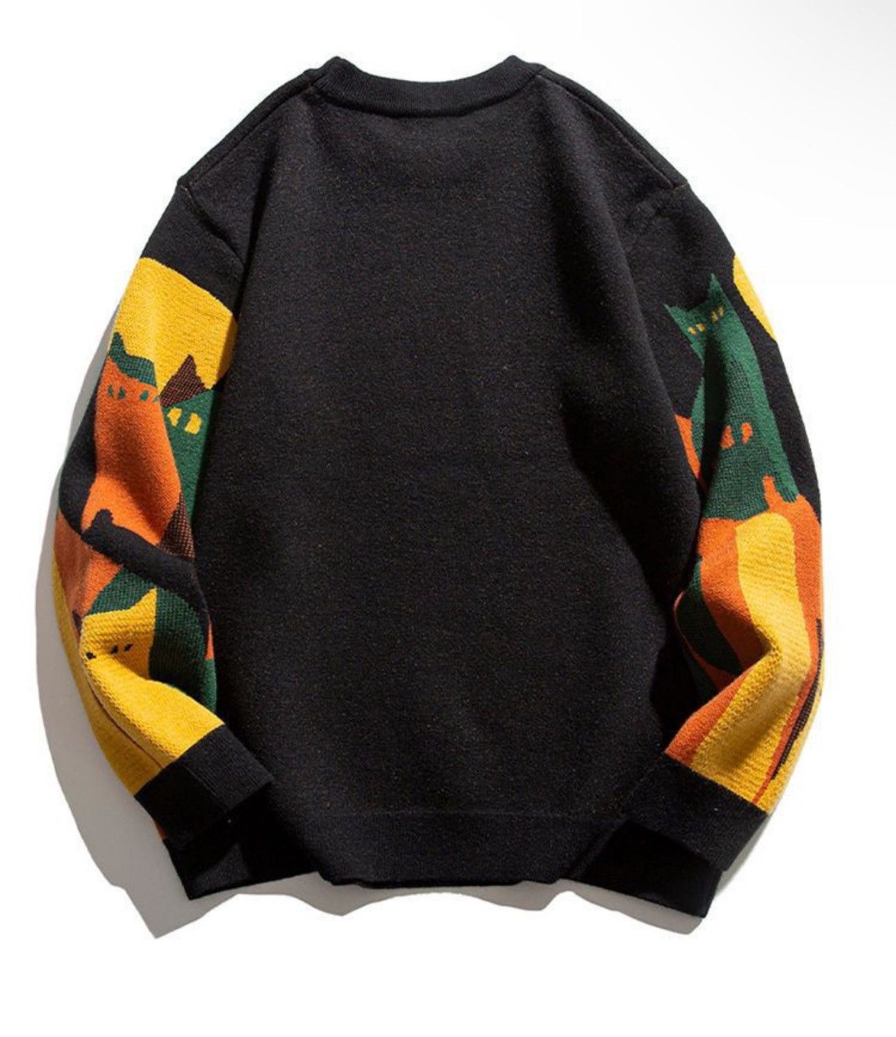 Other Streetwear Cartoon Knitted Striped Cat Print Sweater Size US XXL / EU 58 / 5 - 2 Thumbnail