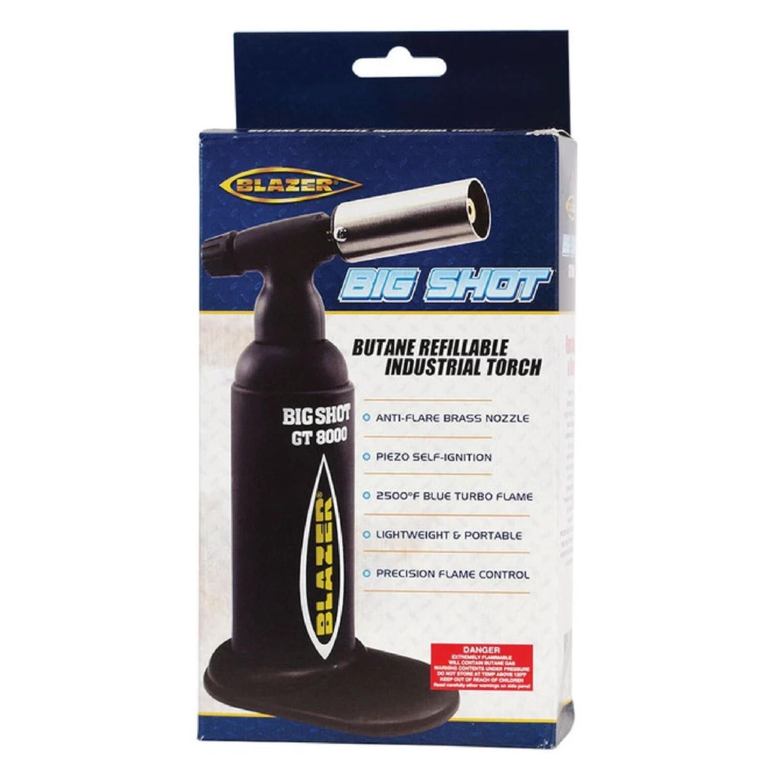Rowing Blazers 1x Torch Blazer Big Shot GT8000 Black Butane Turbo Torch | Size ONE SIZE - 2 Thumbnail