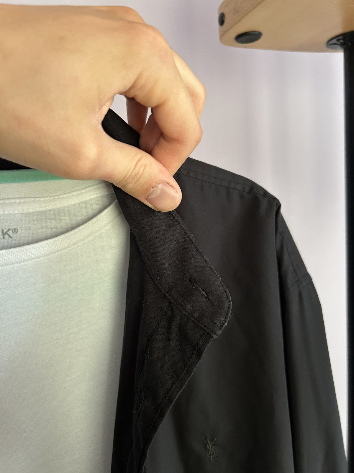 Yves Saint Laurent Ysl Yves saint laurent Button Up Black Shirt logo Size US XL / EU 56 / 4 - 3 Thumbnail