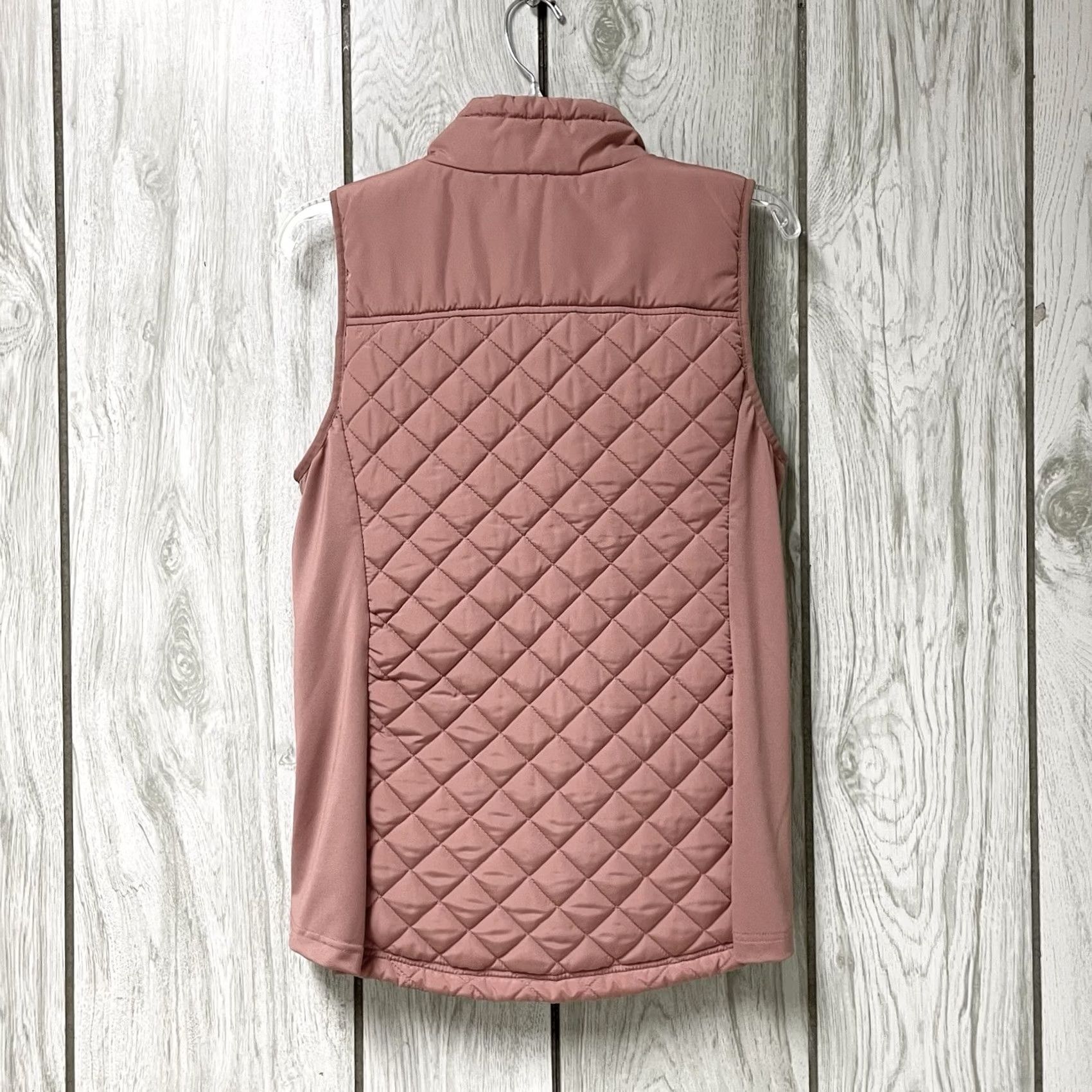Vintage Maurices Women Coral Pink Lightweight Stretch Hybrid Quilted Puffer Zip Vest S Vest Size S / US 4 / IT 40 - 3 Thumbnail