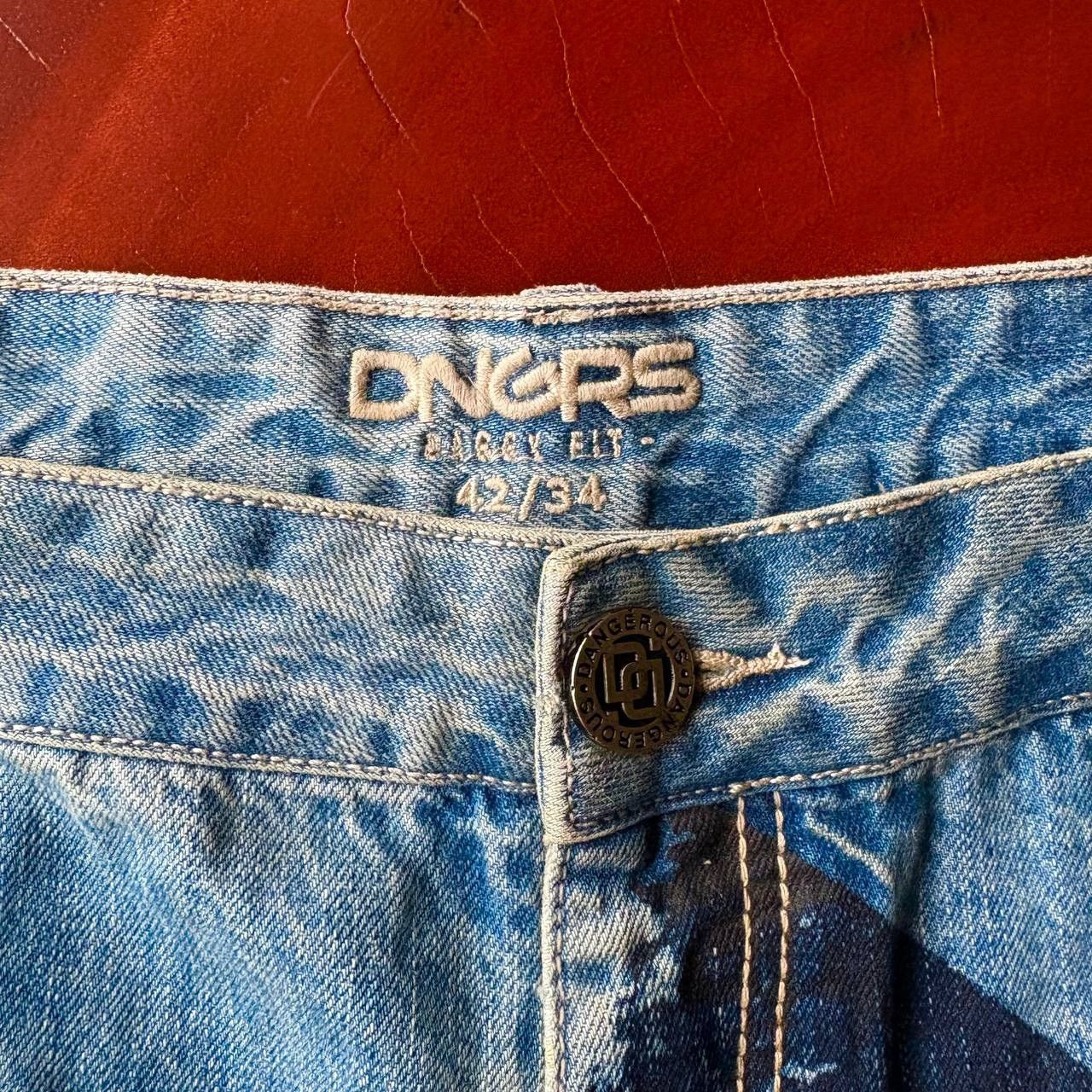 JNCO Y2K Tiger Style Dangerous DNGRS Jorts Pants Size US 44 / EU 60 - 5 Thumbnail