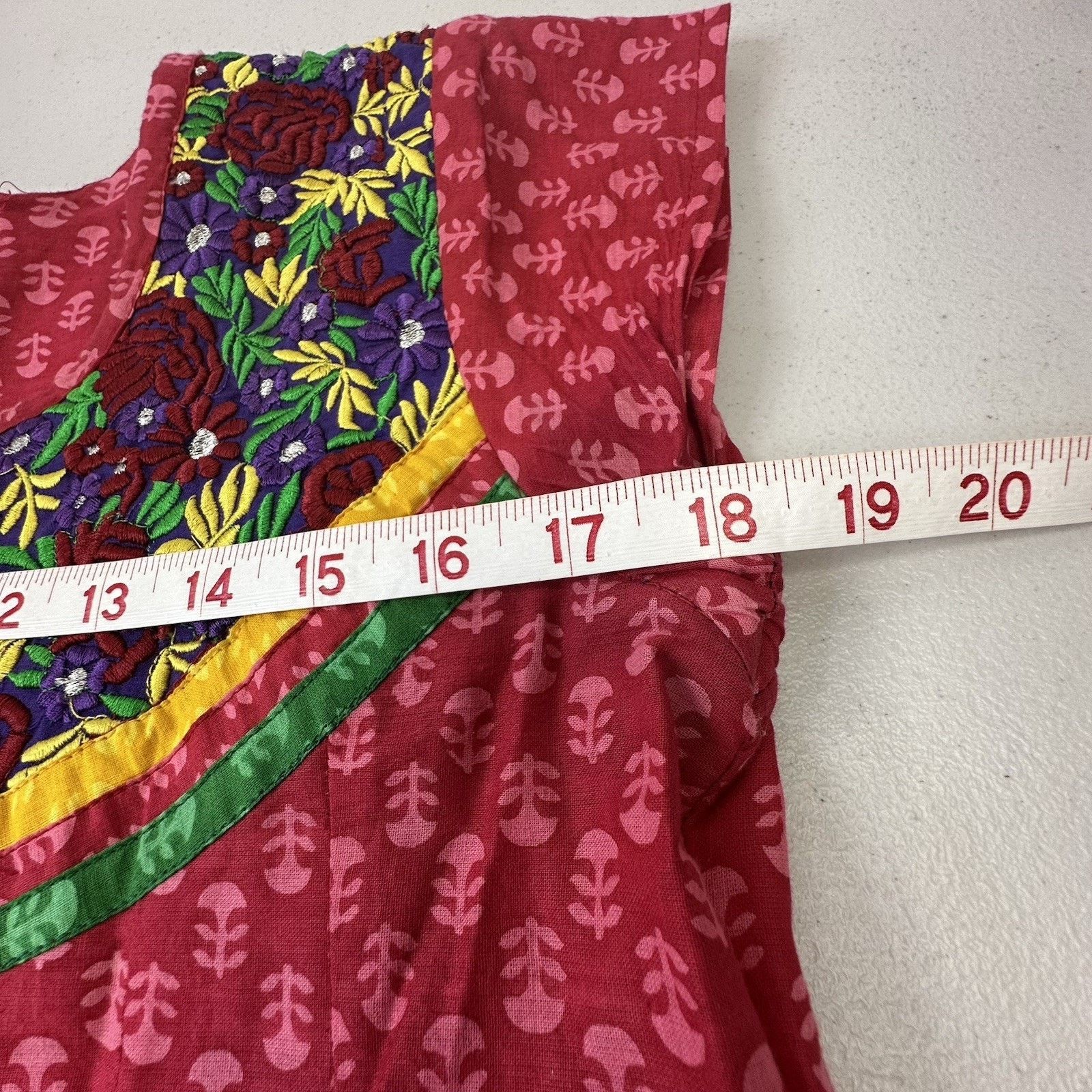 Other Short Sleeve Body Con Fit And Flare Embroidered Dress Boho Size M / US 6-8 / IT 42-44 - 3 Thumbnail