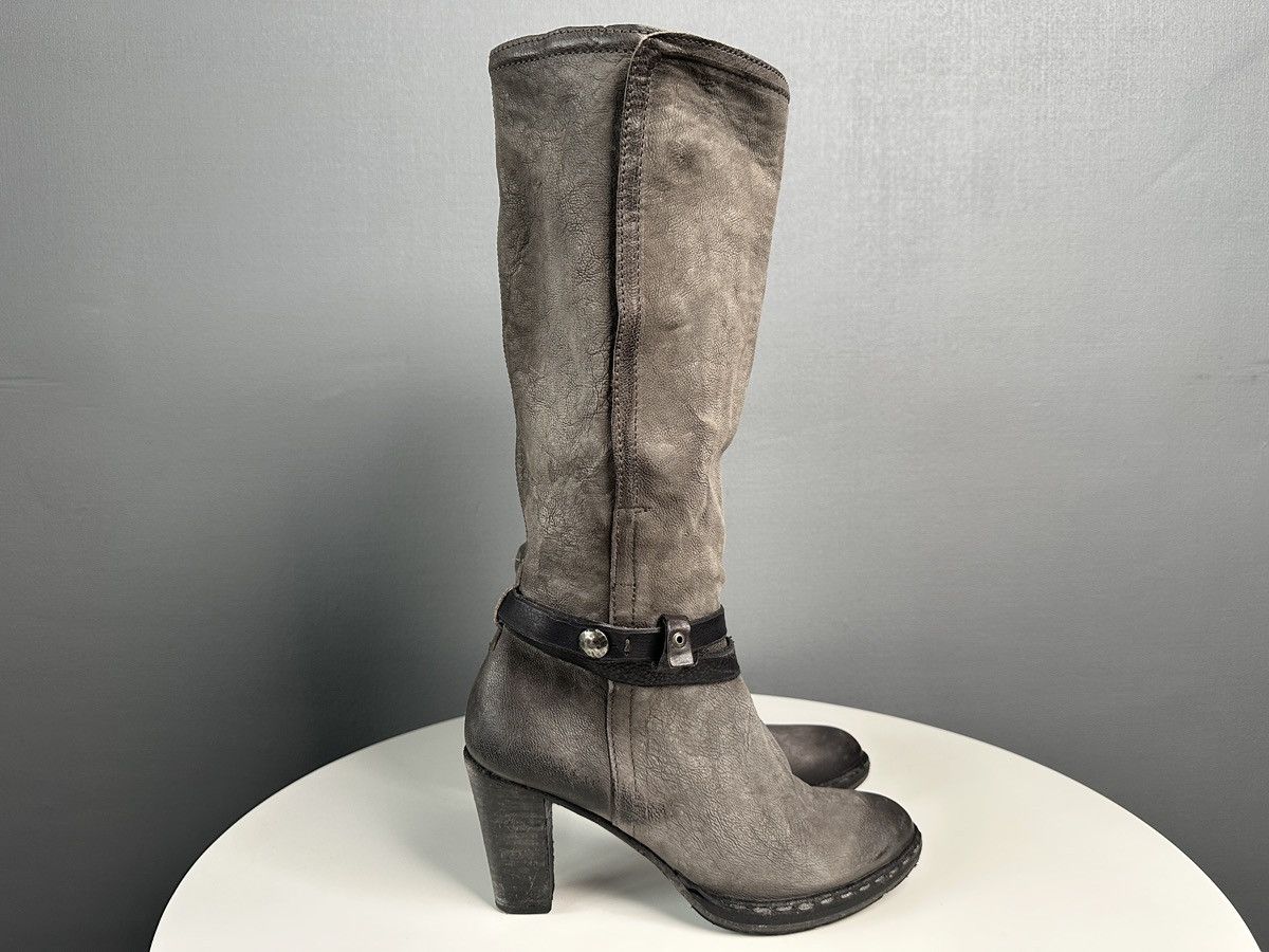A.S.98 A.S.98 Airstep Leather Tall Boots Biker Boho Buckle Strap Size US 10 / IT 40 - 10 Thumbnail