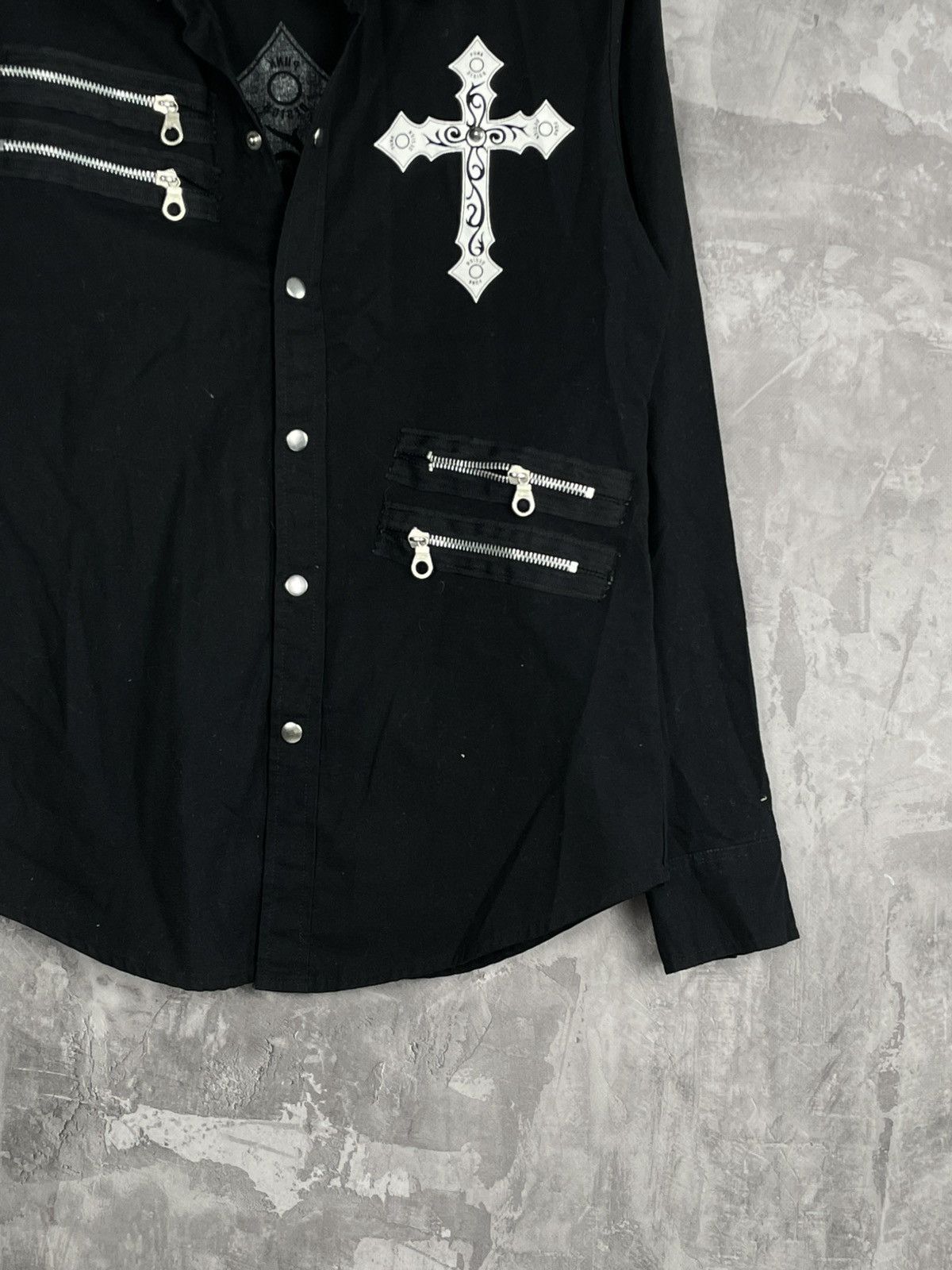 Affliction × JNCO × Vintage Y2K Affliction Style Grunge Cyber Goth Shirt Size US M / EU 48-50 / 2 - 6 Thumbnail
